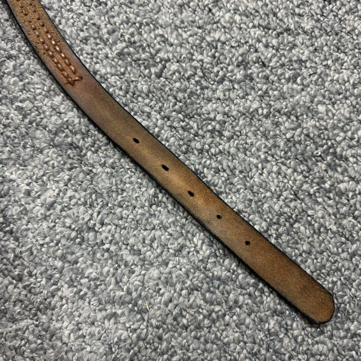 Vintage Vintage Unisex Black Leather Western Whipstitch Skinny Belt Size ONE SIZE - 8 Thumbnail