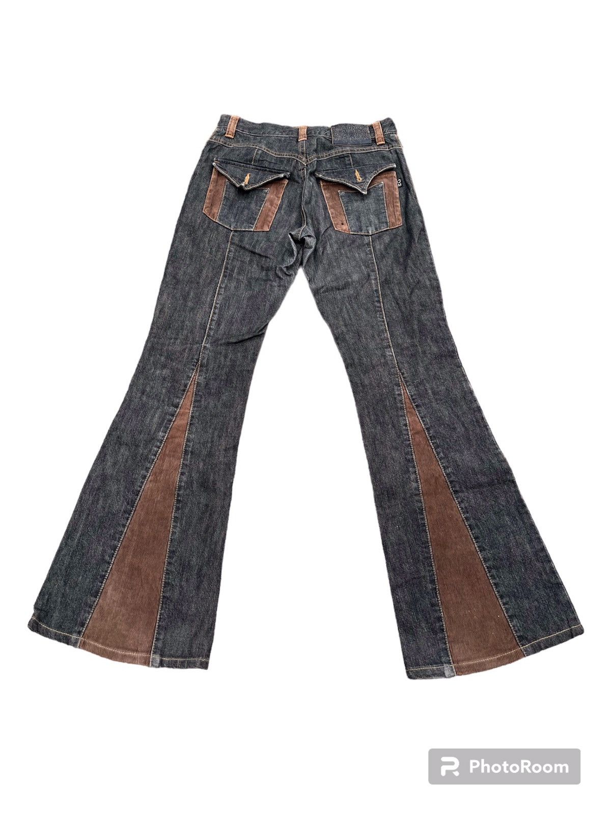 image of If Six Was Nine x Le Grande Bleu L G B Morgan Homme Hybrid Flared Pants in Denim, Men's (Size 29)