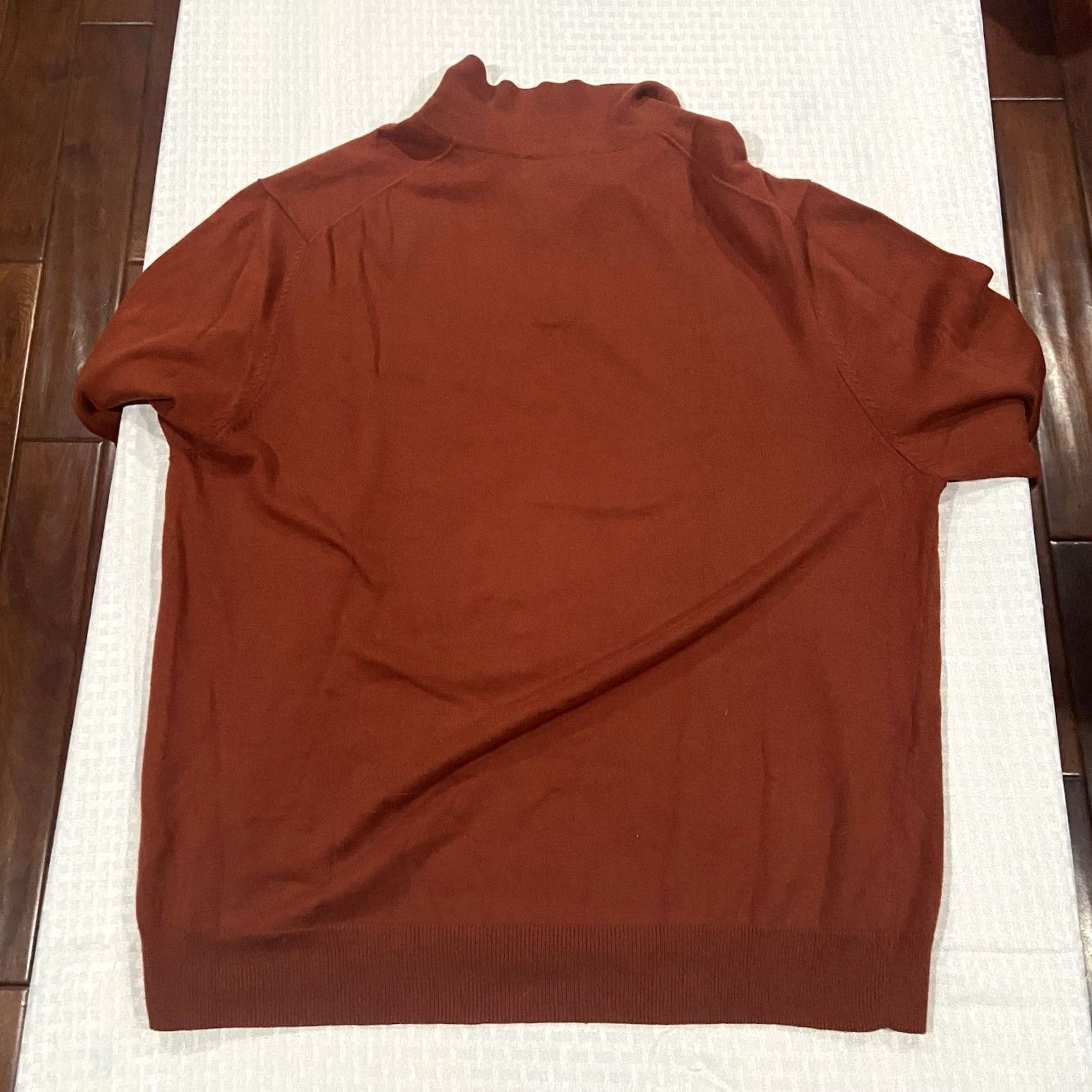 Eddie Bauer VINTAGE Eddie Bauer Red Pullover Sweater Mens Large 1/4 Button Cashmere Cotton Knit Long Sleeve Collared Lightweight All Seasons Golf Hiking Walking Size US L / EU 52-54 / 3 - 2 Thumbnail