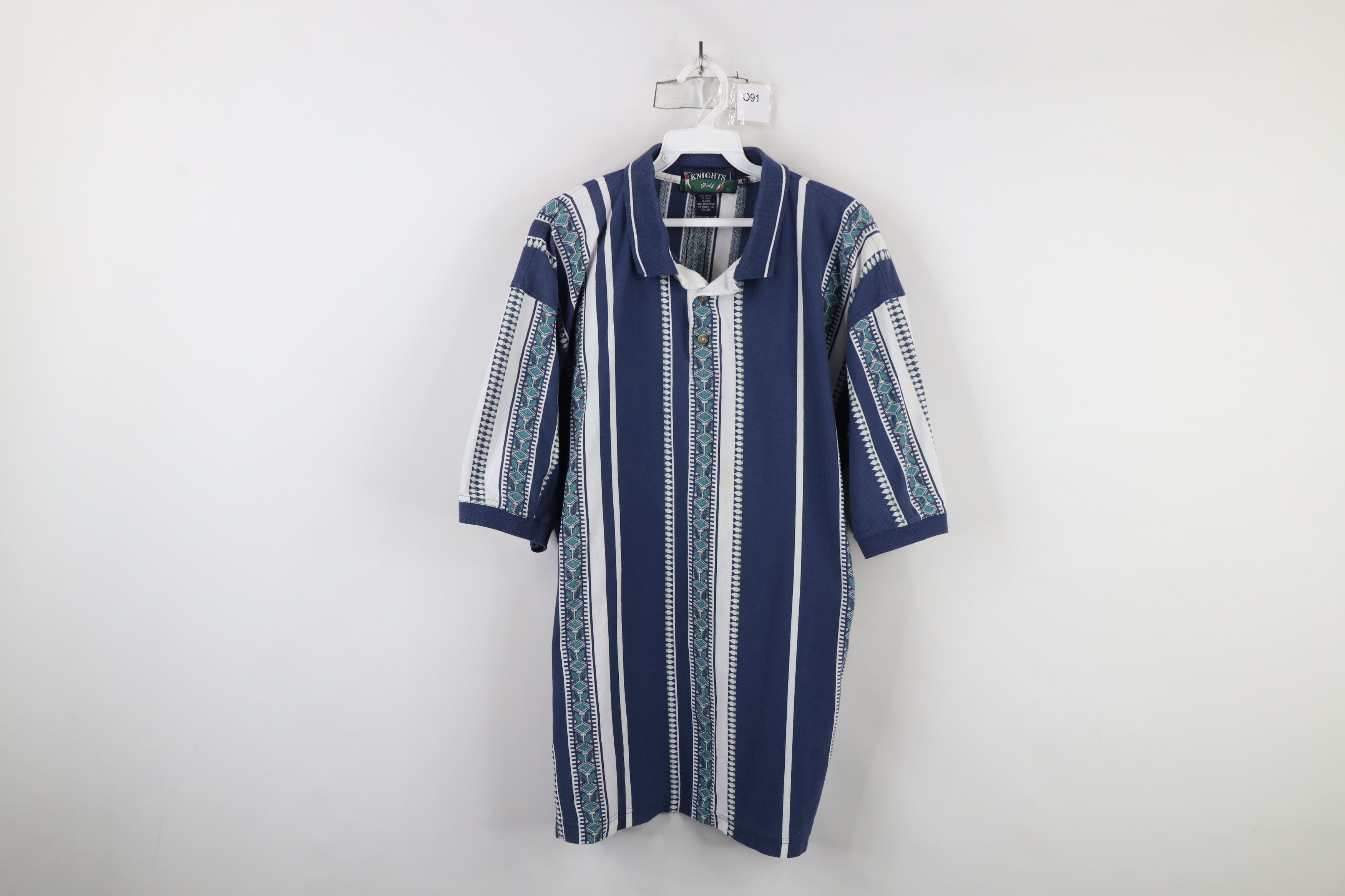 Vintage Vintage 90s Streetwear Fair Isle Striped Collared Polo Shirt Size US XL / EU 56 / 4 - 1 Thumbnail