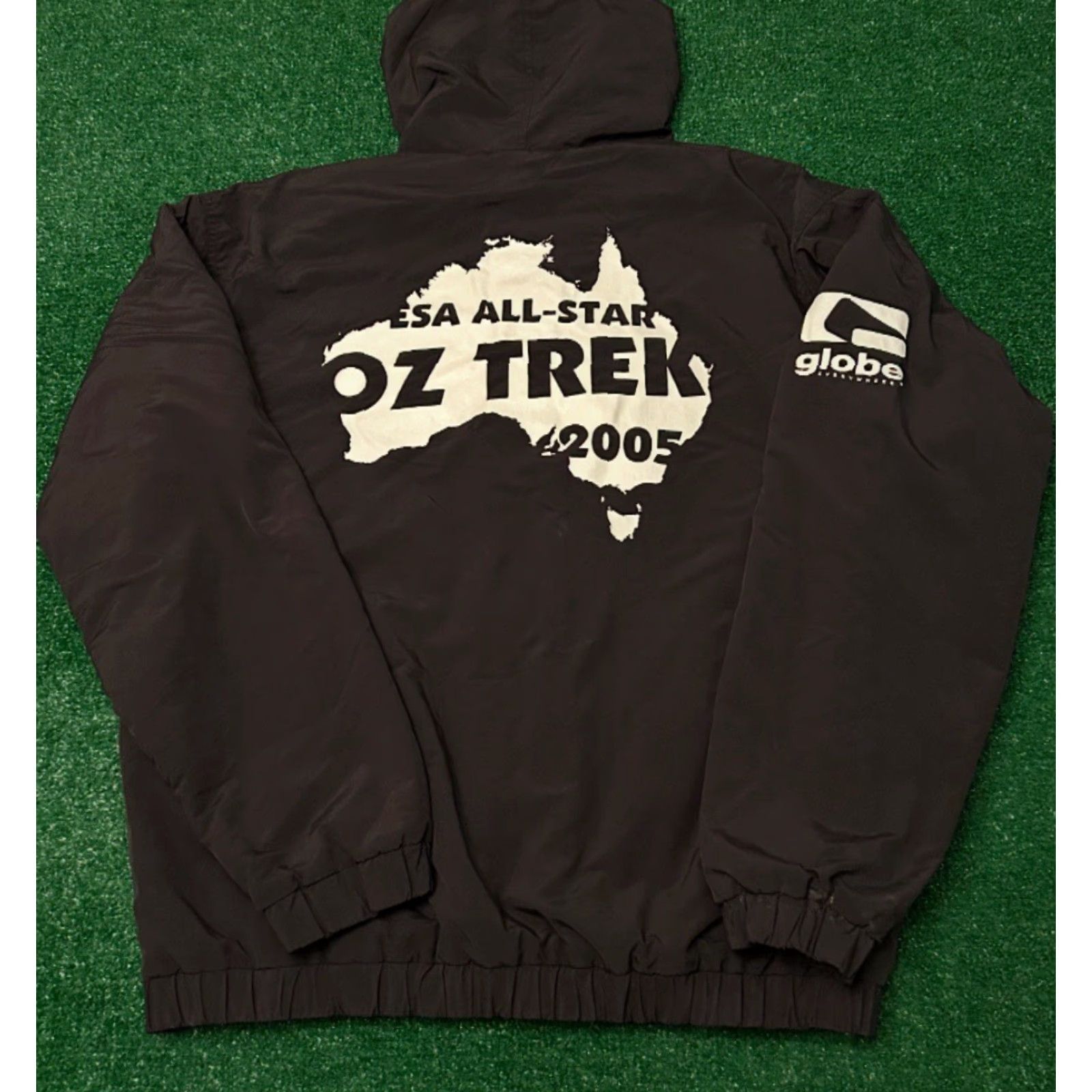 Globe VINTAGE Globe Surf Eastern Surfing Association 2005 Jacket Hoodie Mens Small Black 90s Surf Skater Vintage Size US S / EU 44-46 / 1 - 7 Thumbnail