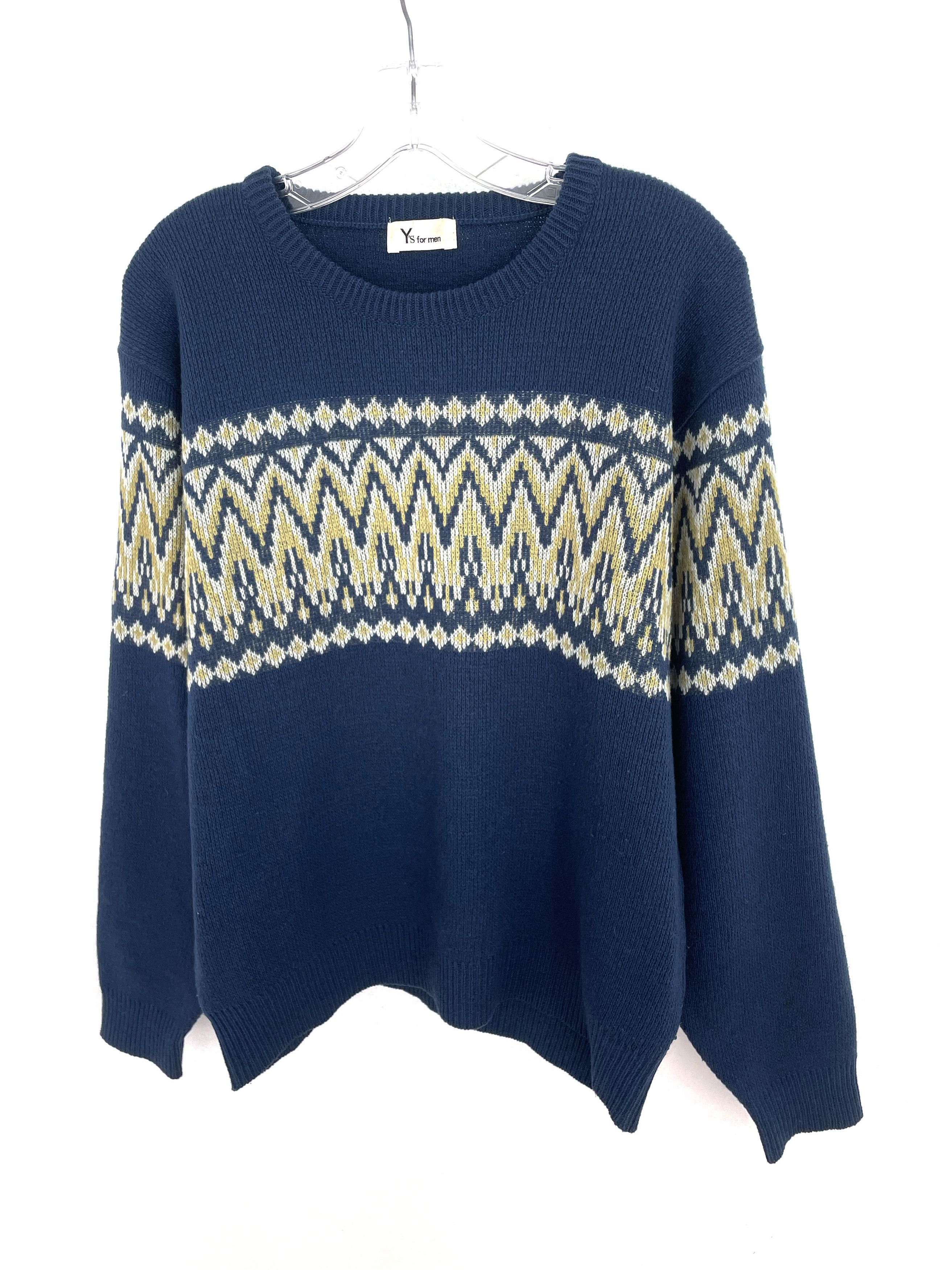 Yohji Yamamoto 80's Nordic Wool Sweater Size US M / EU 48-50 / 2 - 2 Thumbnail