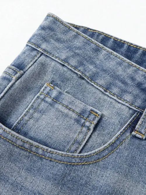 Jean Vintage Straight Leg Distressed Denim Jeans Size US 36 / EU 52 - 4 Thumbnail