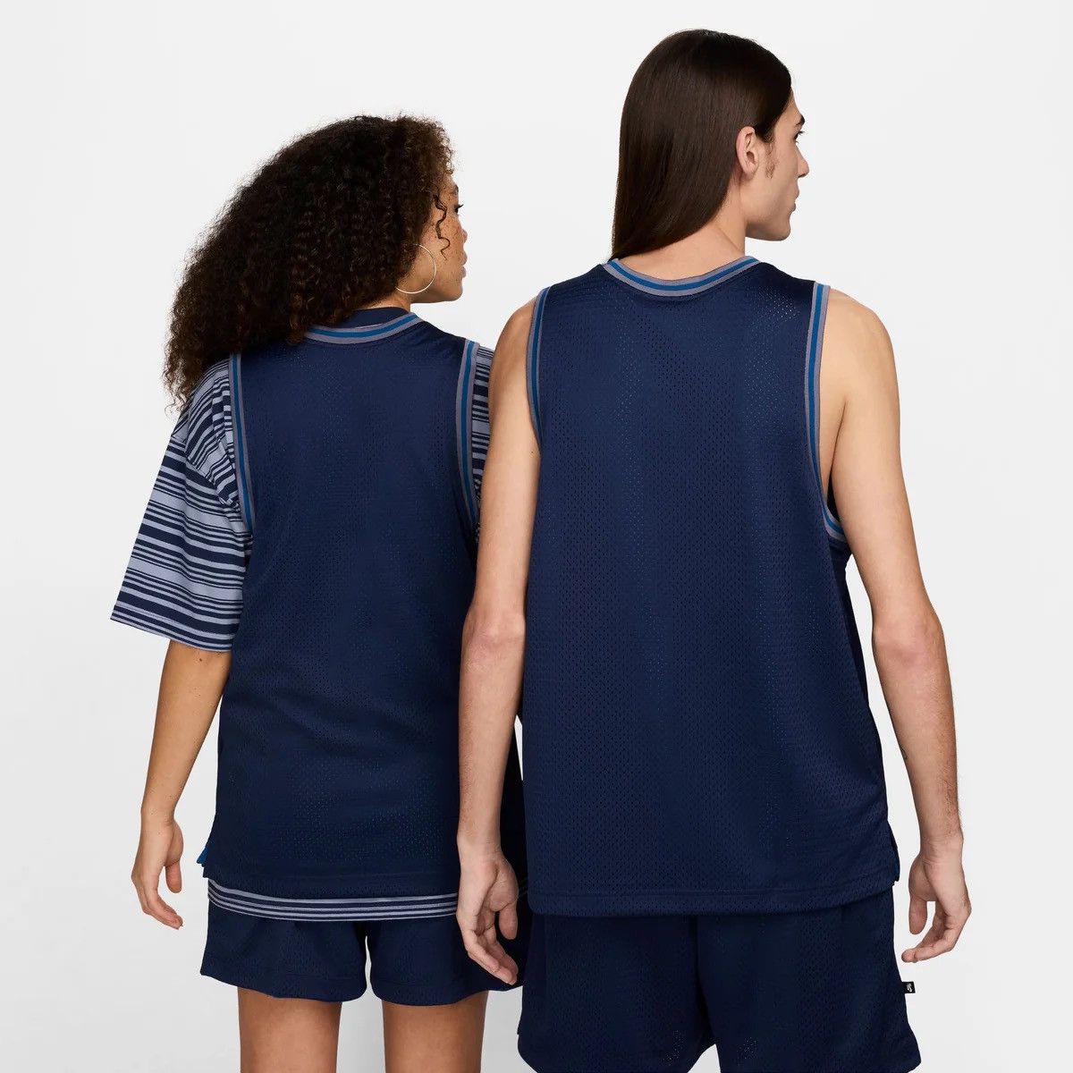 Nike NIKE SB Basketball Jersey Top Blue Gray Reversible Mesh Size US M / EU 48-50 / 2 - 3 Thumbnail