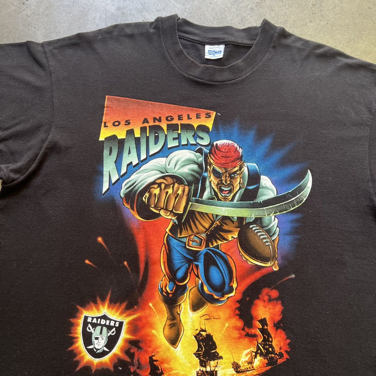 NFL × Vintage VTG 1994 Los Angeles Raiders Salem NFL Tee Shirt Size US XL / EU 56 / 4 - 3 Thumbnail