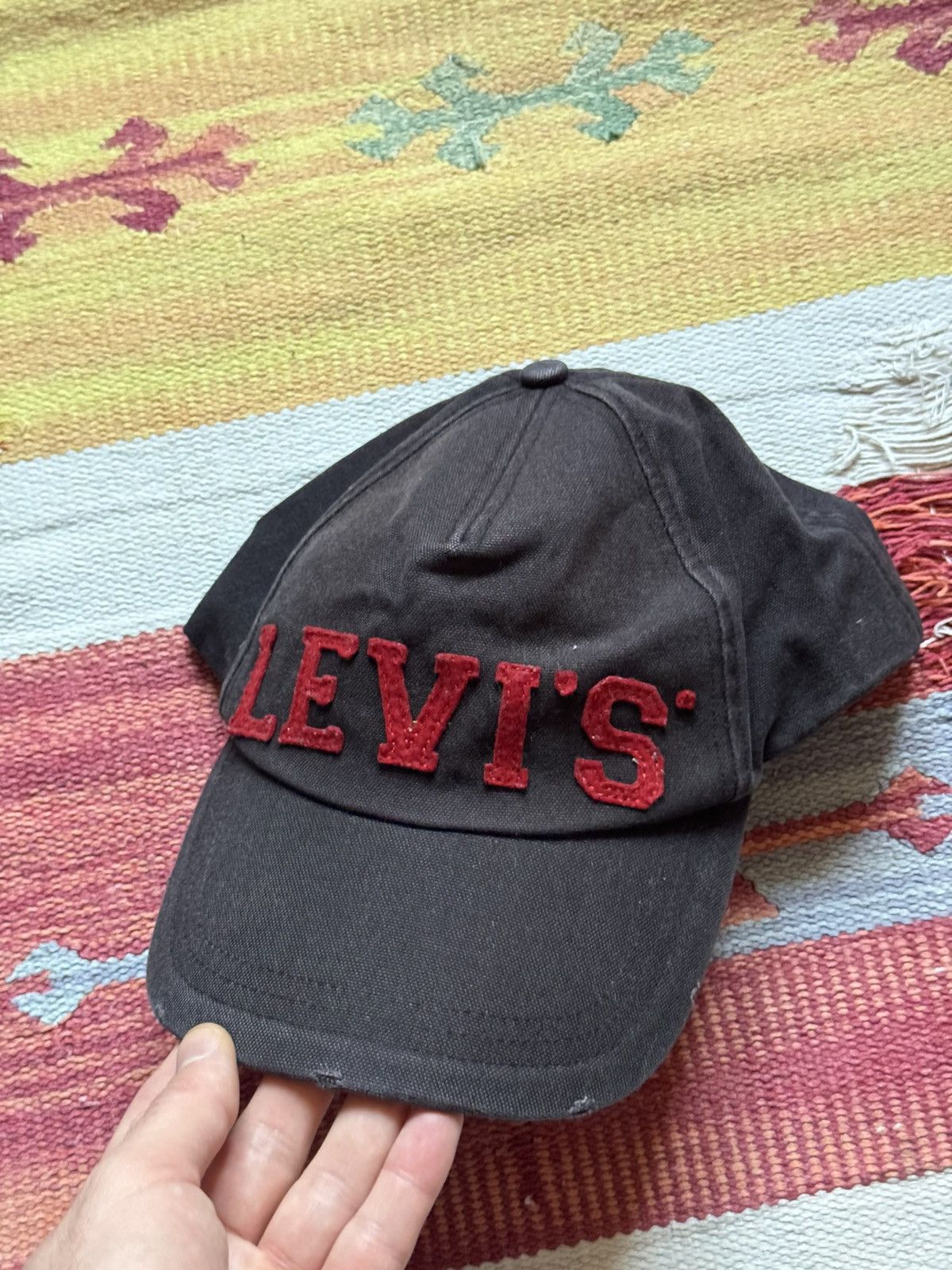 Levi's Vintage 00’s Levi’s Faded Logo Black Hat Size ONE SIZE - 2 Thumbnail