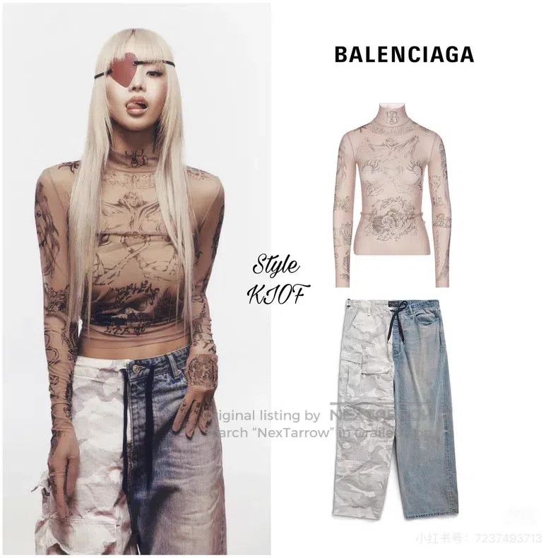 Balenciaga Balenciaga size M Camouflage Patchwork Denim Work Pants Size US 27 - 7 Thumbnail