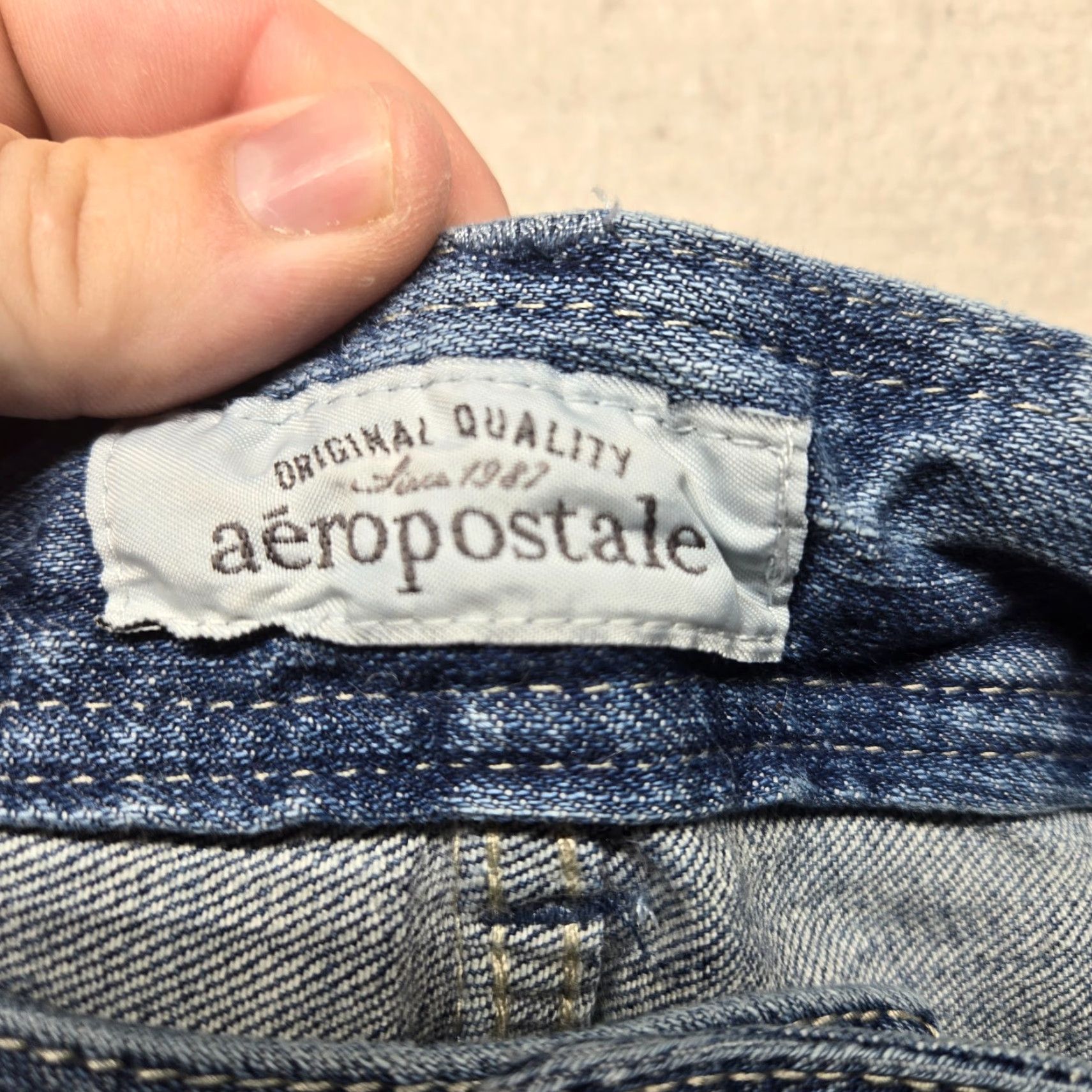 Vintage Aéropostale Jeans Adult Women's 5/6 Medium Wash Denim Jegging Blue Womens Size 28" / US 6 / IT 42 - 3 Thumbnail
