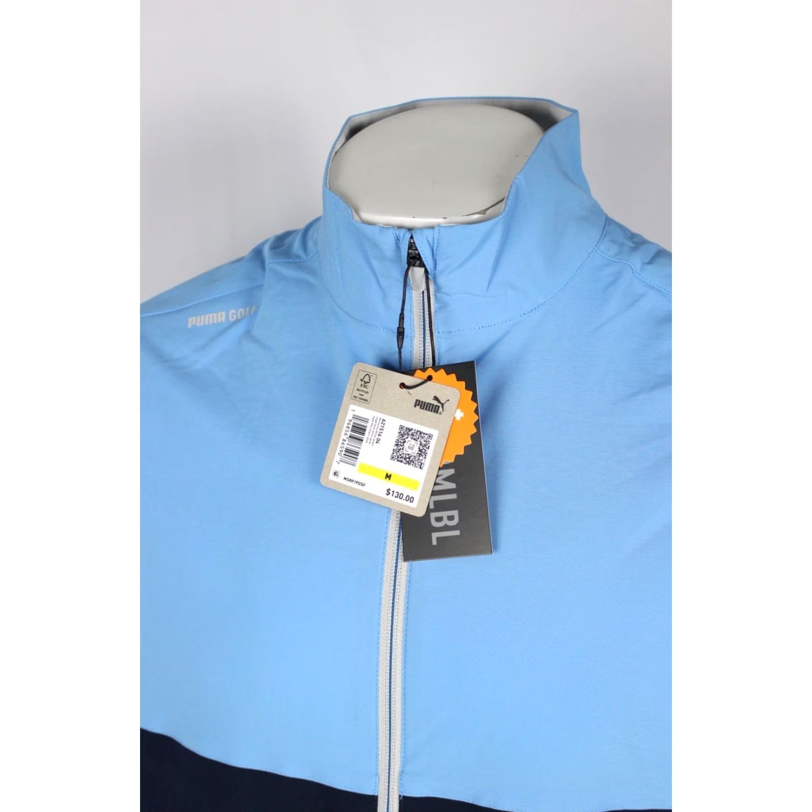 Puma Puma Golf Men's Monterey Wind Jacket Full Zip M Medium Regal Blue 621516 04 Size US M / EU 48-50 / 2 - 4 Thumbnail