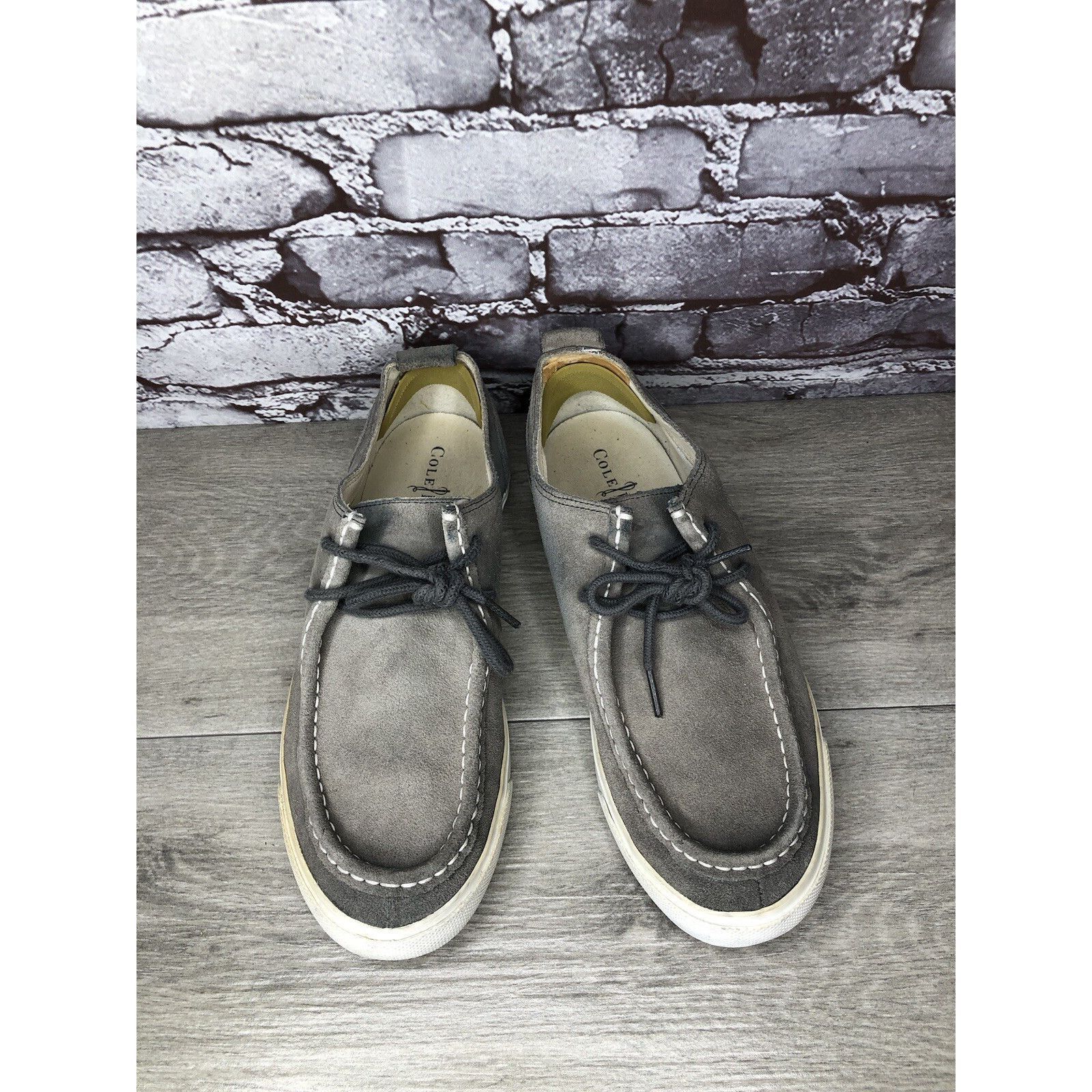 Cole Haan Cole Haan Air Berge Gray Suede Moc Toe Lace Up Sneaker Shoes Size US 10 / EU 43 - 4 Thumbnail