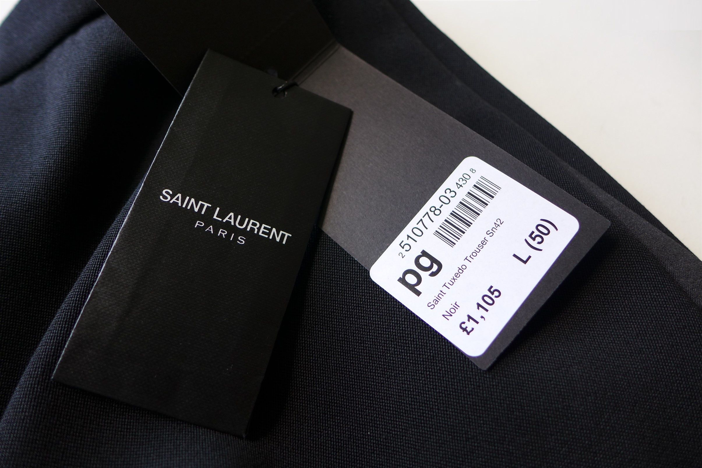Saint Laurent Paris Saint Laurent Tuxedo Trousers - Black Wool Size US 34 / EU 50 - 17 Thumbnail