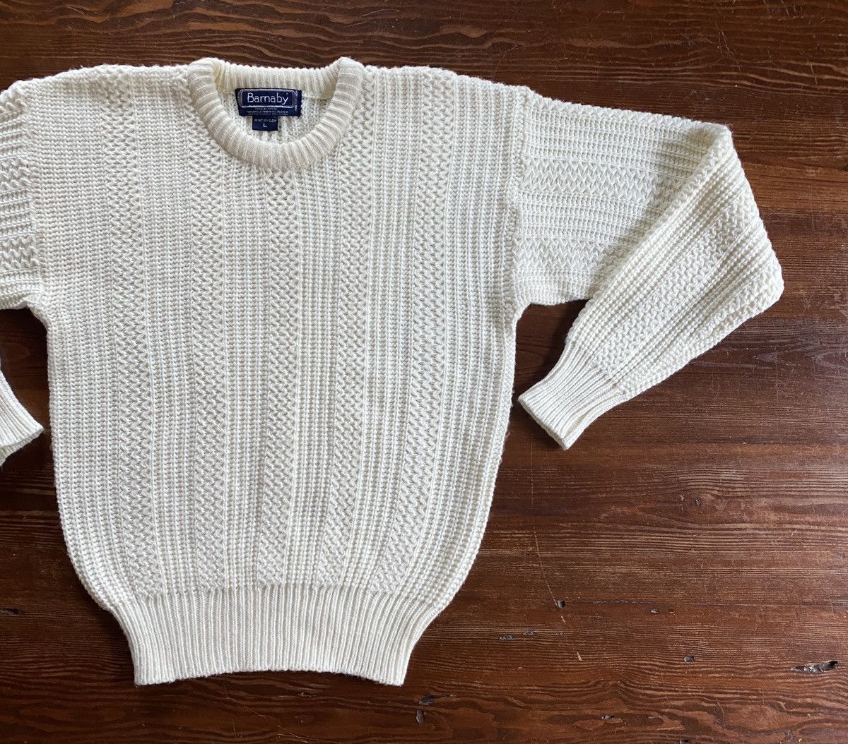 Vintage 80’s Barnaby White Knit Sweater