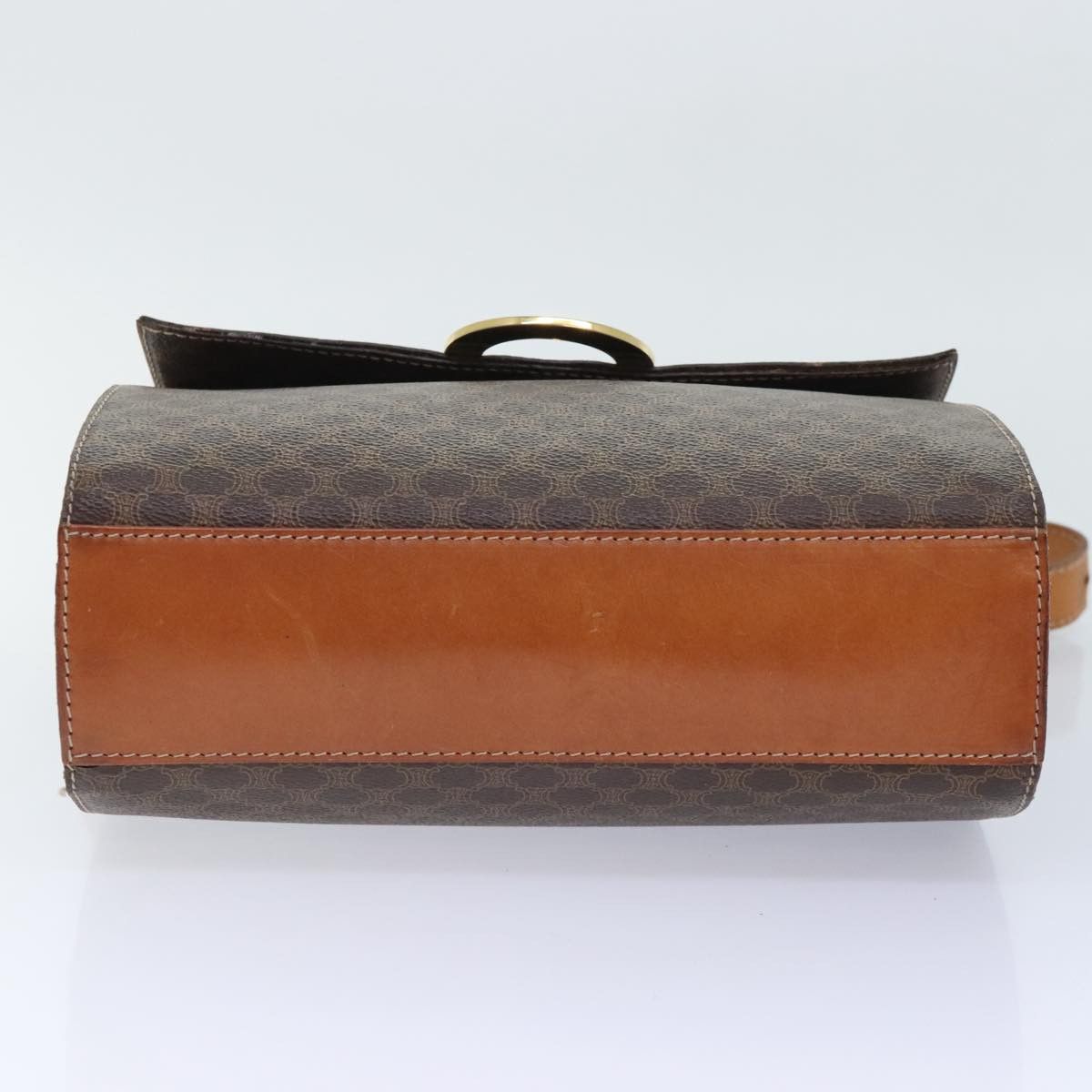 Celine CELINE Macadam Canvas Shoulder Bag Pvc Leather Brown Size ONE SIZE - 9 Thumbnail