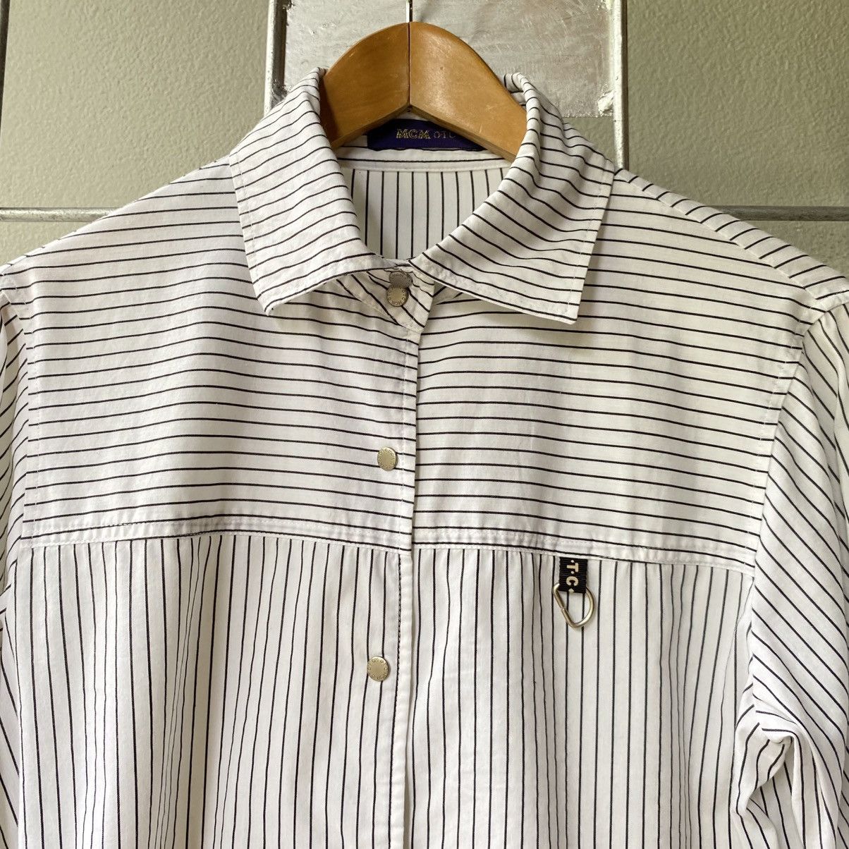 MCM MCM White Black Stripe Shirt Size M / US 6-8 / IT 42-44 - 3 Thumbnail