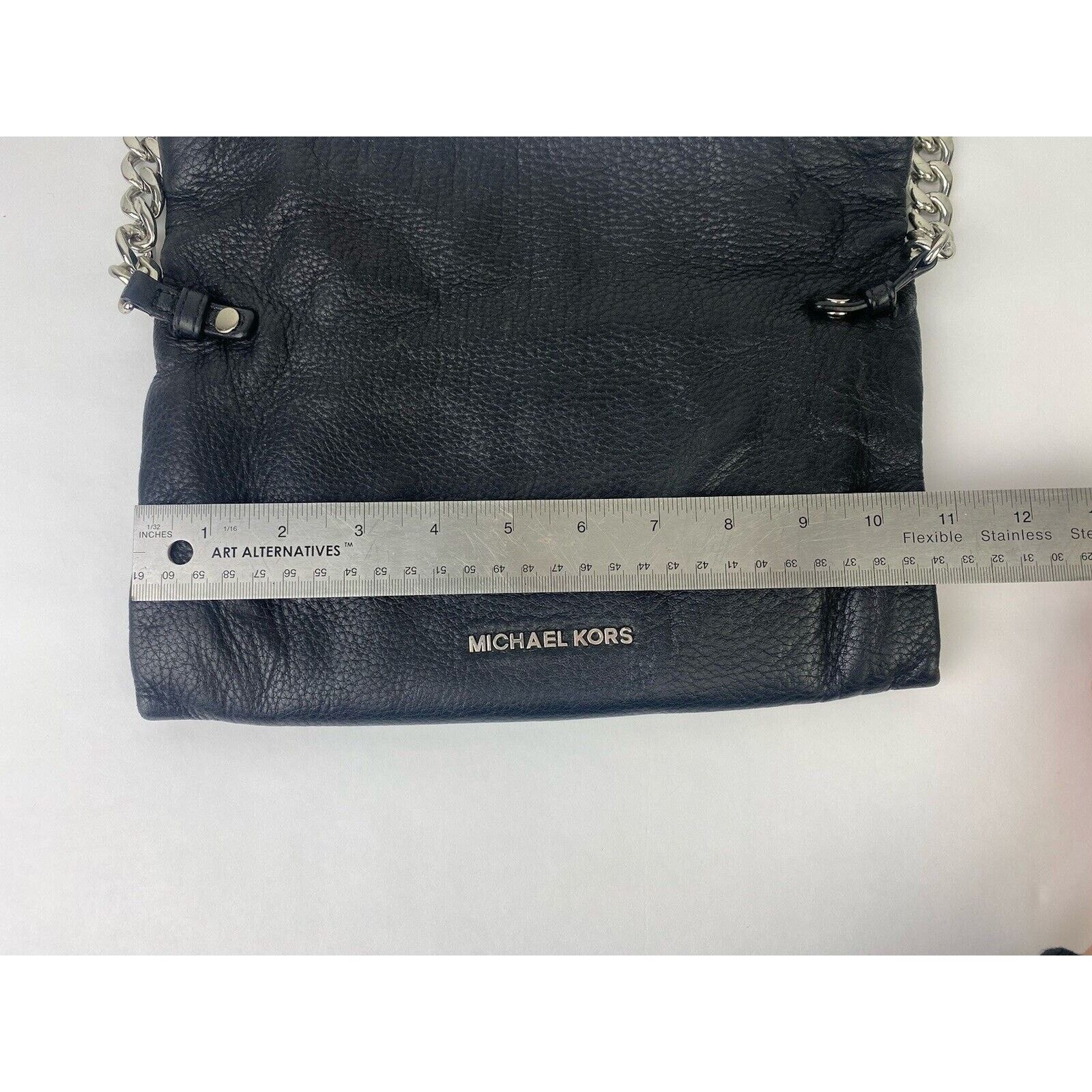 Michael Kors Michael Kors Weston Pebbled Black Leather Foldover purse Size ONE SIZE - 13 Thumbnail
