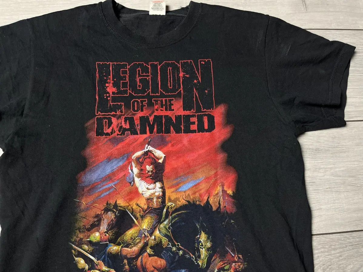 Band Tees Rock T Shirt 4 Blood Bones Death Legion of the Damned Y2K Size US M / EU 48-50 / 2 - 3 Thumbnail