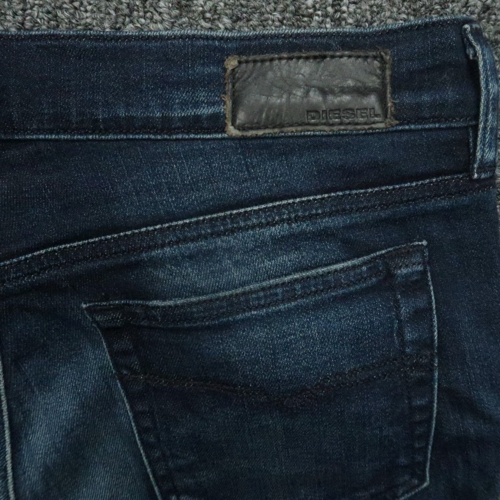 Diesel VINTAGE Diesel Women's Jeans Slim Bootcut 29x33 Blue Denim Cotton Button Fly Raw Hem Size 31" - 6 Thumbnail