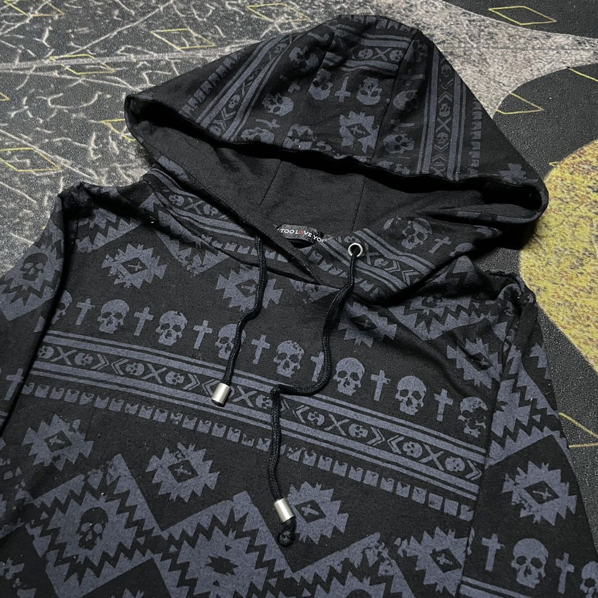 If Six Was Nine × Japanese Brand 💥TryToLoveYou Alloverprint Skulls Hoodie Size M / US 6-8 / IT 42-44 - 3 Thumbnail