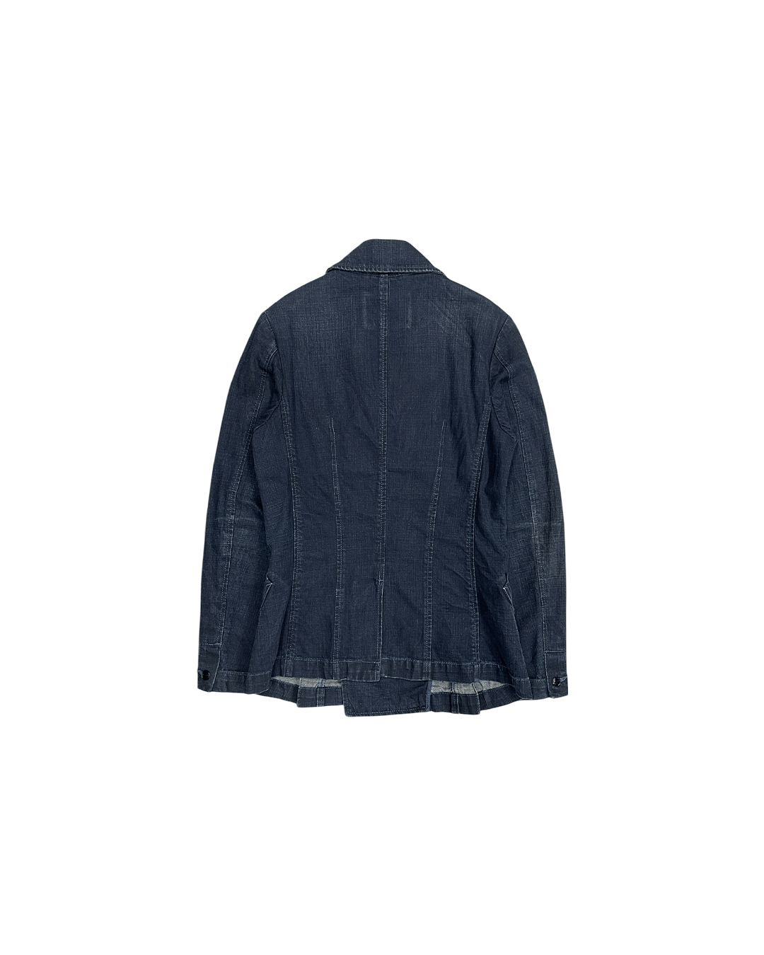 Marithe + Francois Girbaud Marithe Francois Girbaud 90s Red Stitch Detail Denim Blazer Size M / US 6-8 / IT 42-44 - 5 Thumbnail