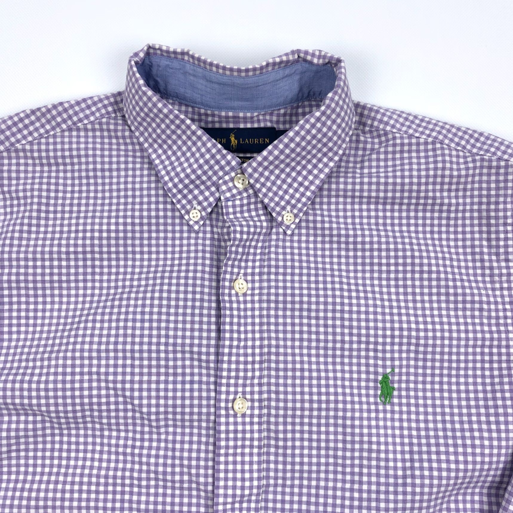 Ralph Lauren Ralph Lauren Men's Gingham Stretch Cotton Button-Down Casual Shirt Purple Large Size US L / EU 52-54 / 3 - 3 Thumbnail