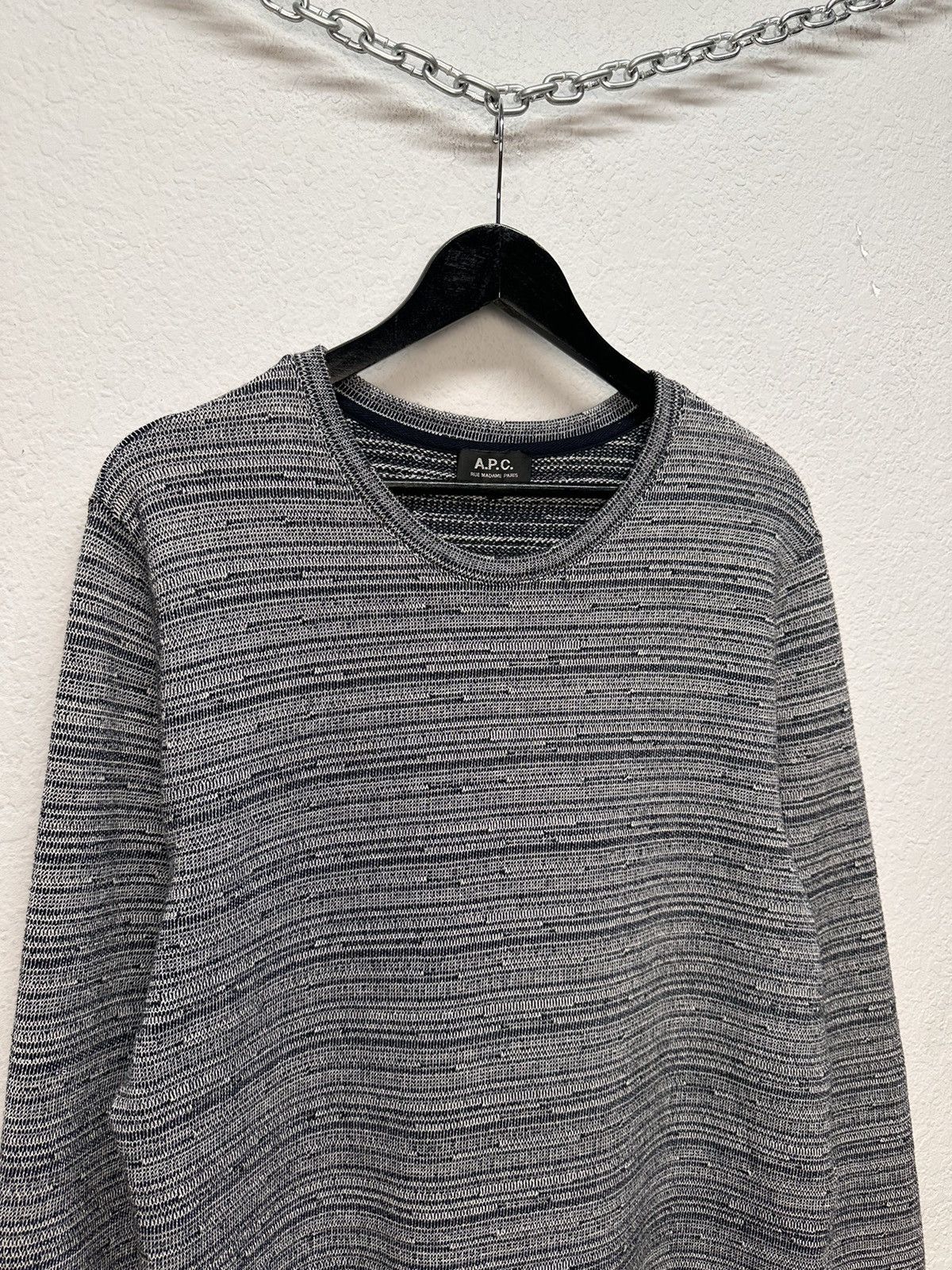 A.P.C. Vintage Avantgarde Sweater Y2K Japan Van Noten Distressed Size US XL / EU 56 / 4 - 4 Thumbnail
