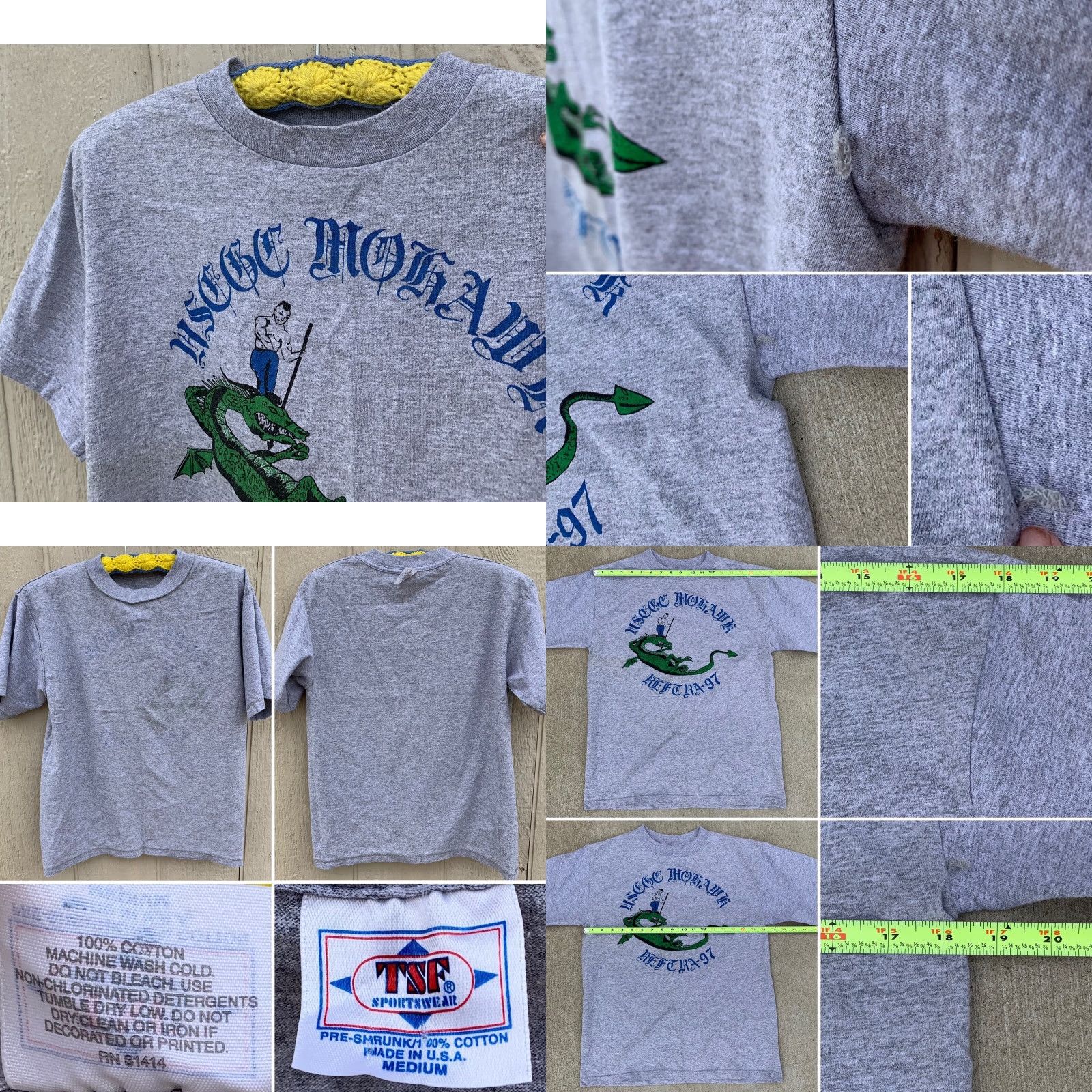 Vintage VINTAGE USCGC Mohawk REFTRA 97 T Shirt Made In USA Size M Medium Gray Graphic Print Men Shirt 90s US Coast Guard Cutter Mohawk Mens TSF Sportswear Size US M / EU 48-50 / 2 - 8 Thumbnail