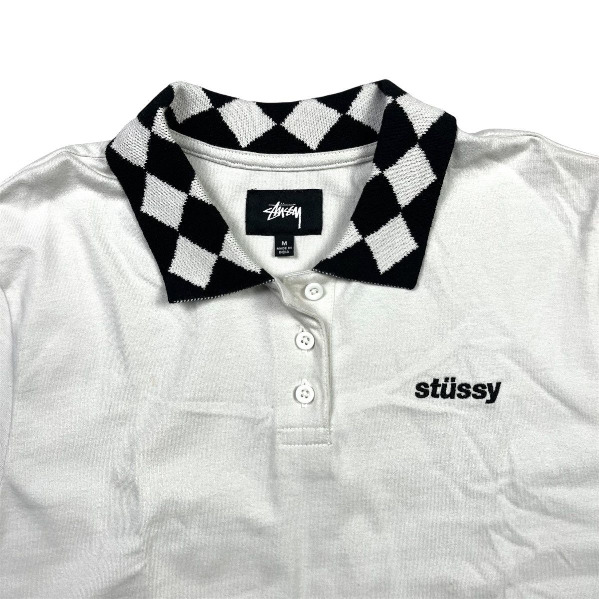 Stussy × Vintage Stussy Vintage Streetwear Polo Skateboarding White Size US M / EU 48-50 / 2 - 3 Thumbnail