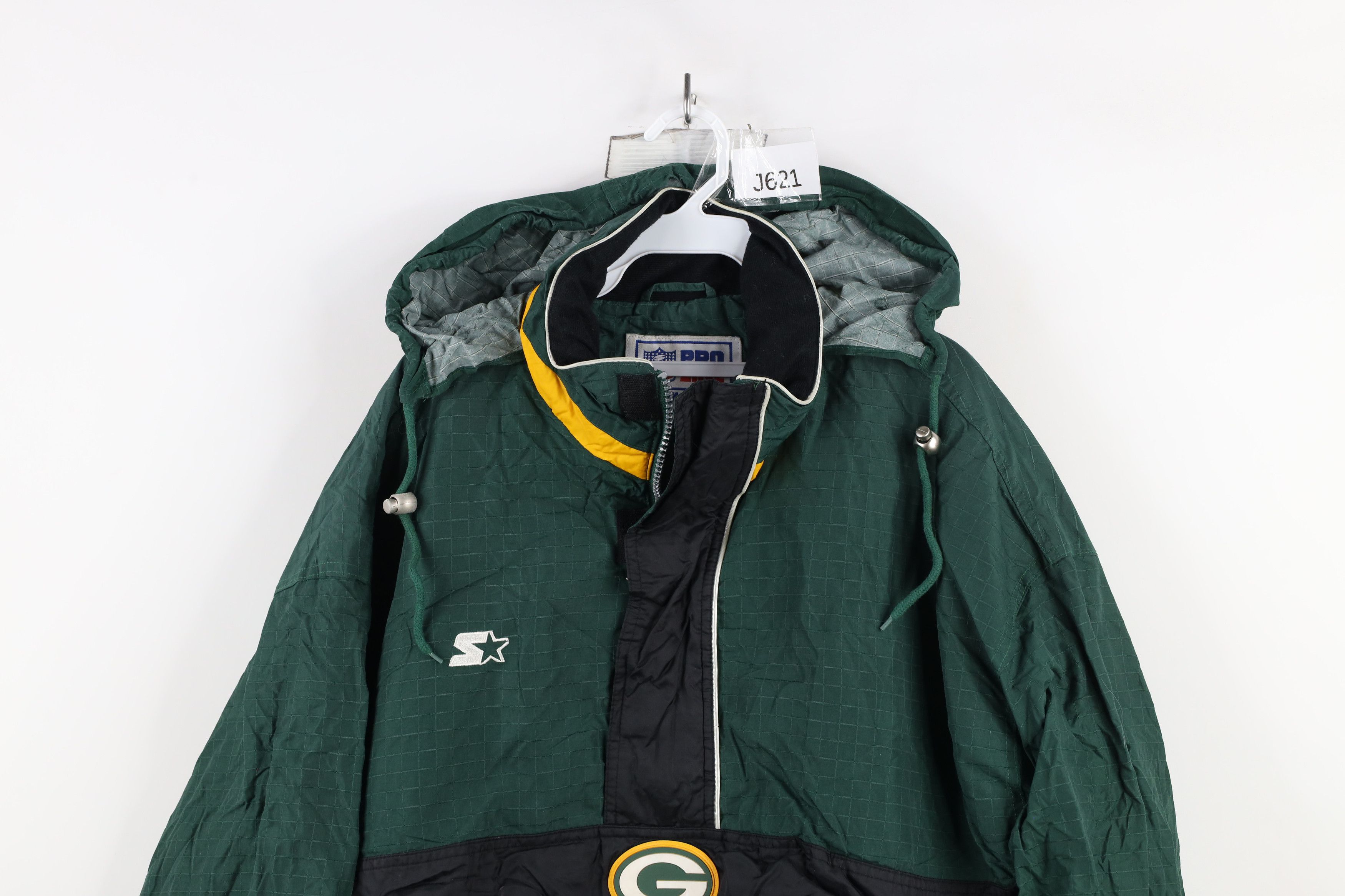 Starter × Vintage Vintage 90s Starter Green Bay Packers Pullover Anorak Jacket Size US XL / EU 56 / 4 - 2 Thumbnail