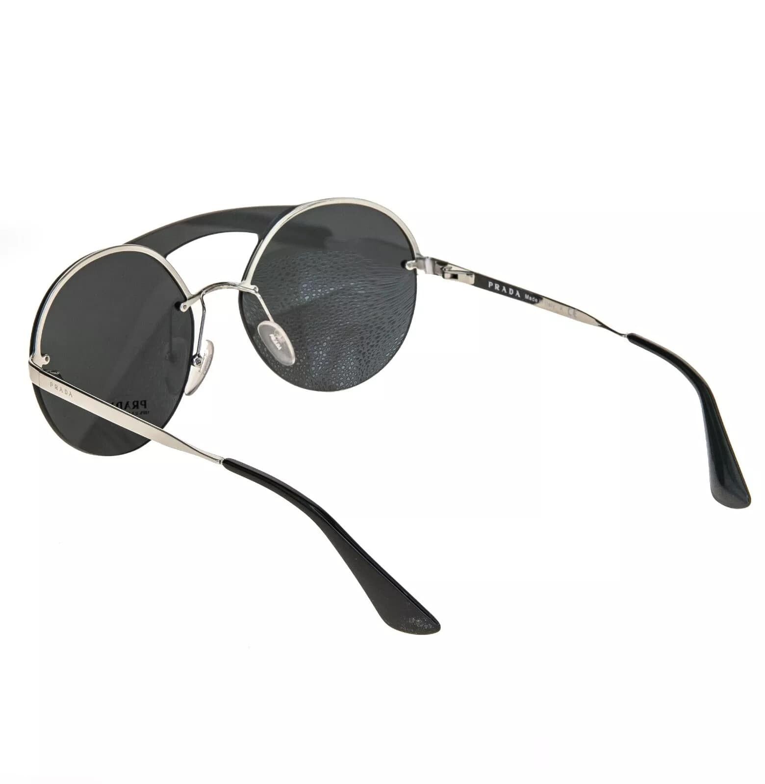 Prada PRADA 65T CINEMA Sunglasses Silver Black Rimless PR65TS Size ONE SIZE - 3 Thumbnail