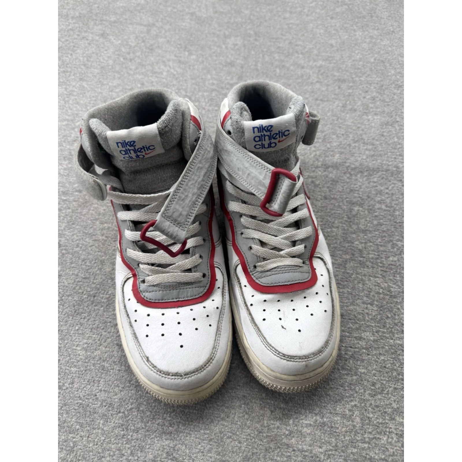 Nike Nike Air Force 1 Mid 07 LV8 "Athletic Club" White-Grey-Red Sz 9 DH7451-100 Shoe Men Casual Leather Rubber Mid Top Sneaker 2022 Size US 8 / EU 41 - 6 Thumbnail