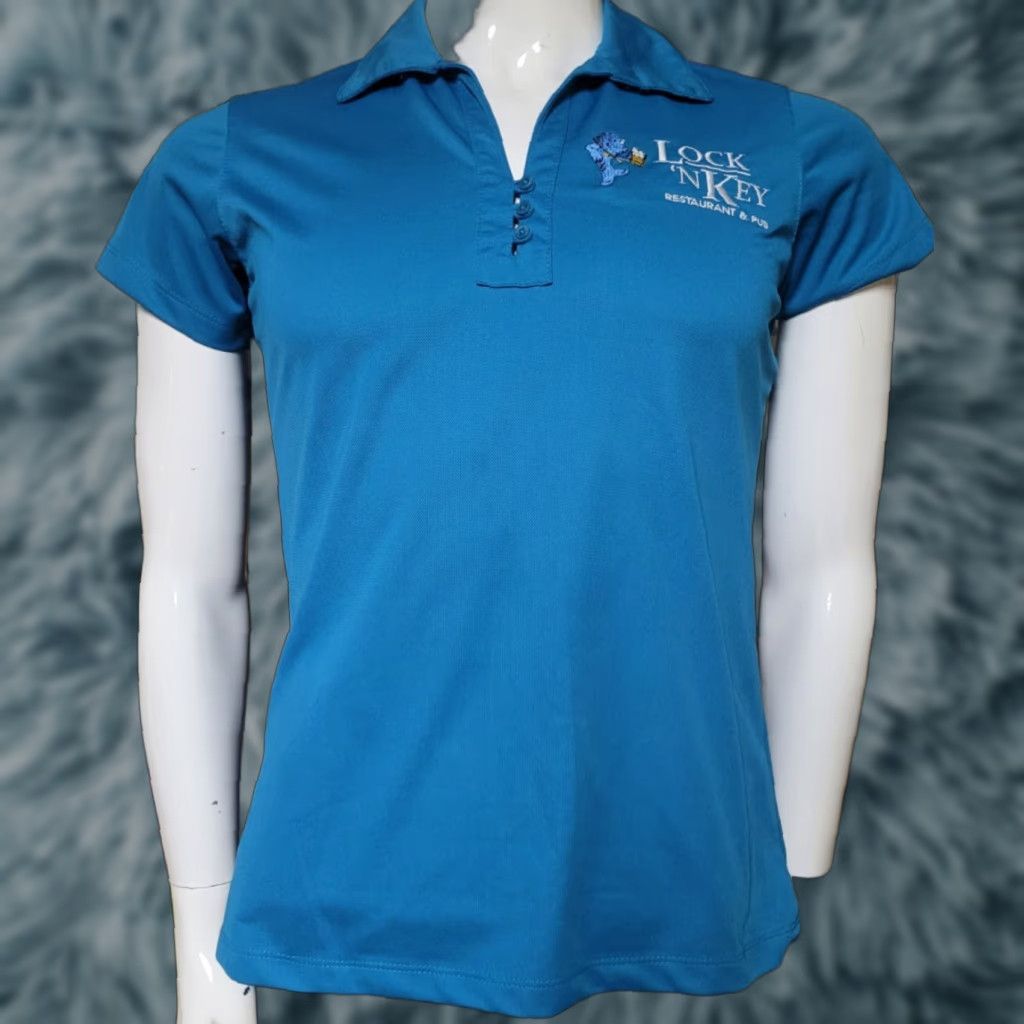Port Authority Womens Polo Shirt XS Port Authority Shirt Collared Short Sleeve Blue Polo XS Womens Beach Beer 90s? Size XS / US 0-2 / IT 36-38 - 1 Thumbnail
