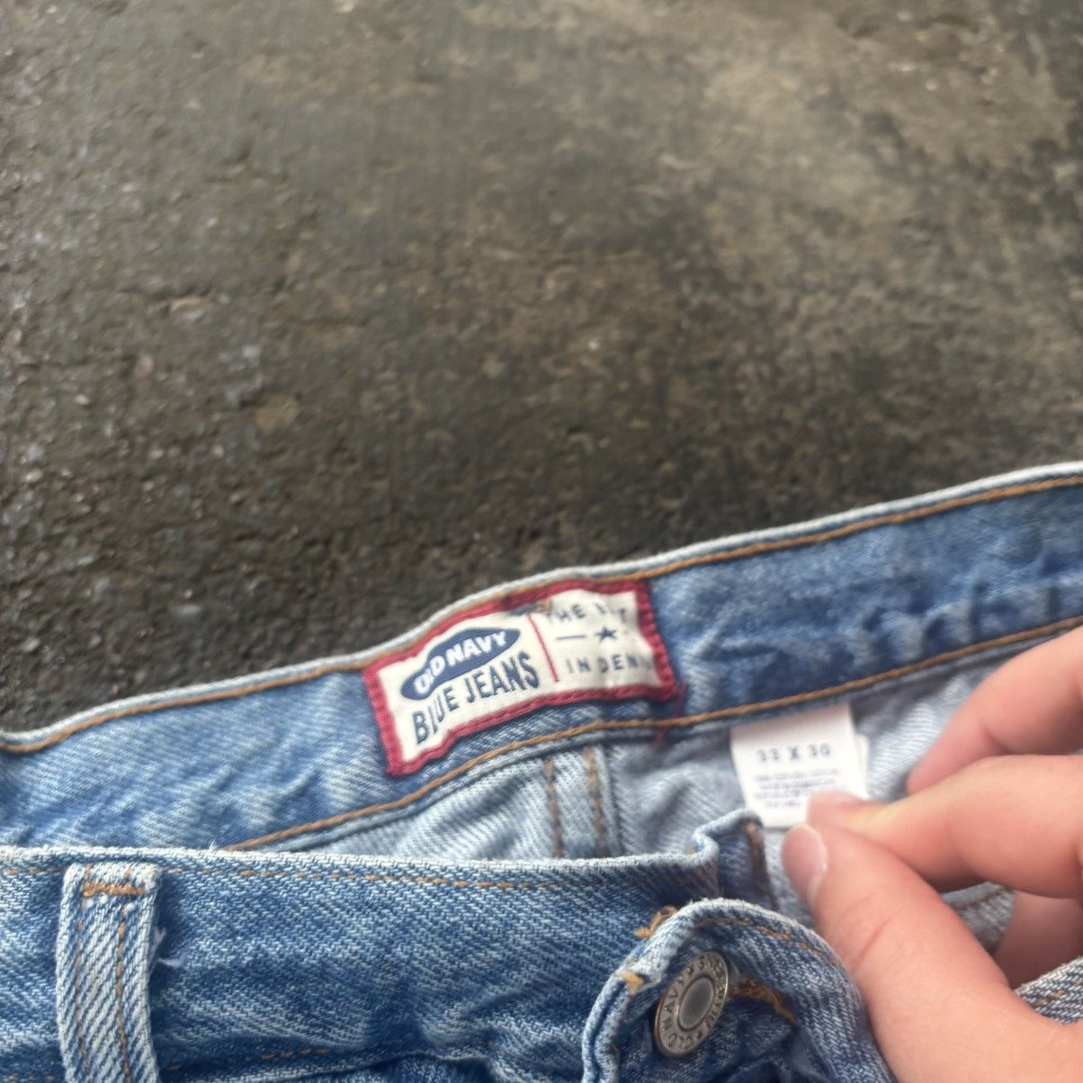 Old Navy Vintage 1990s Old Navy Baggy Lightwash Denim Jeans Size US 33 - 3 Thumbnail