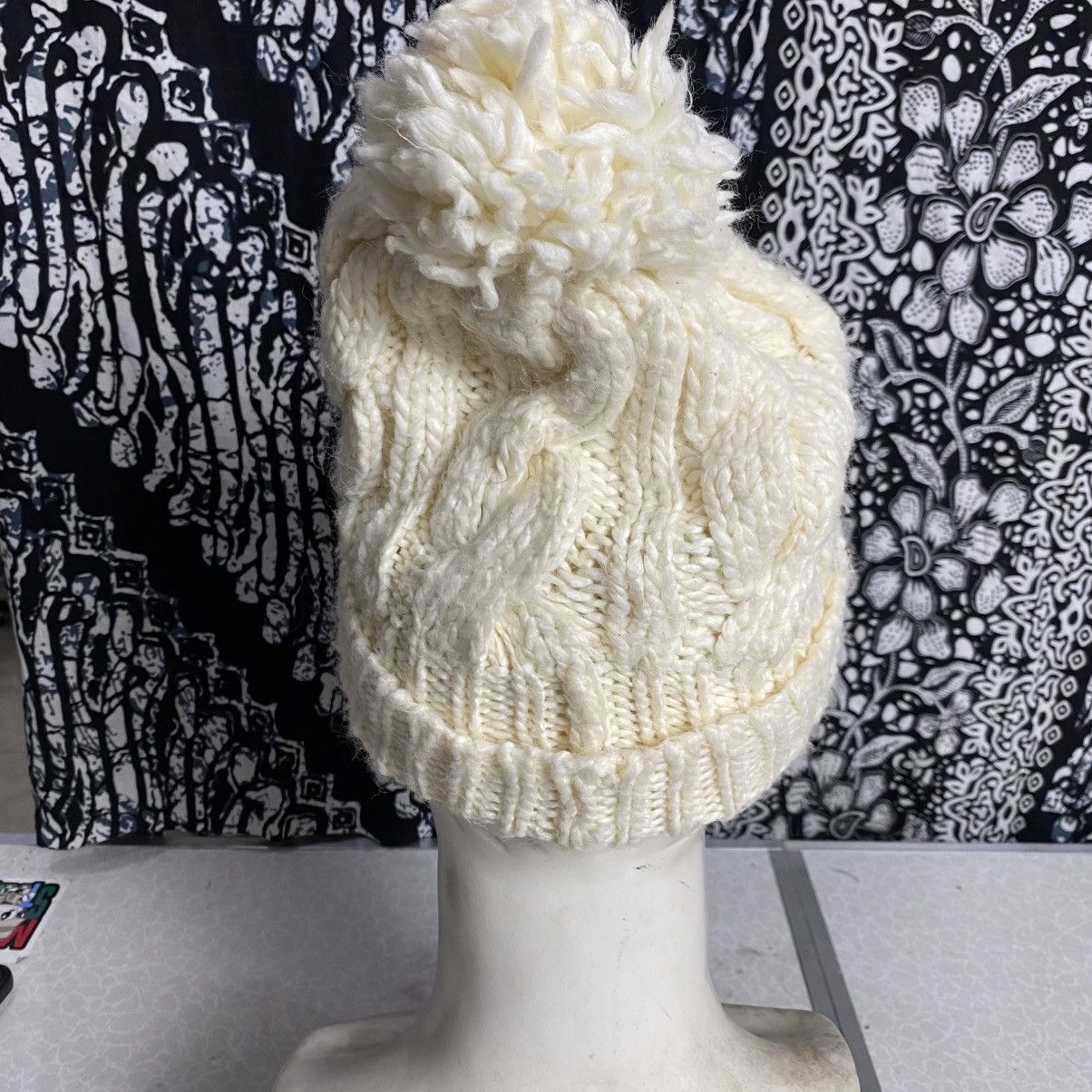 Japanese Brand × Vintage 2000s y2k Japanese knitted Pom beanie hats by glared Size ONE SIZE - 2 Thumbnail