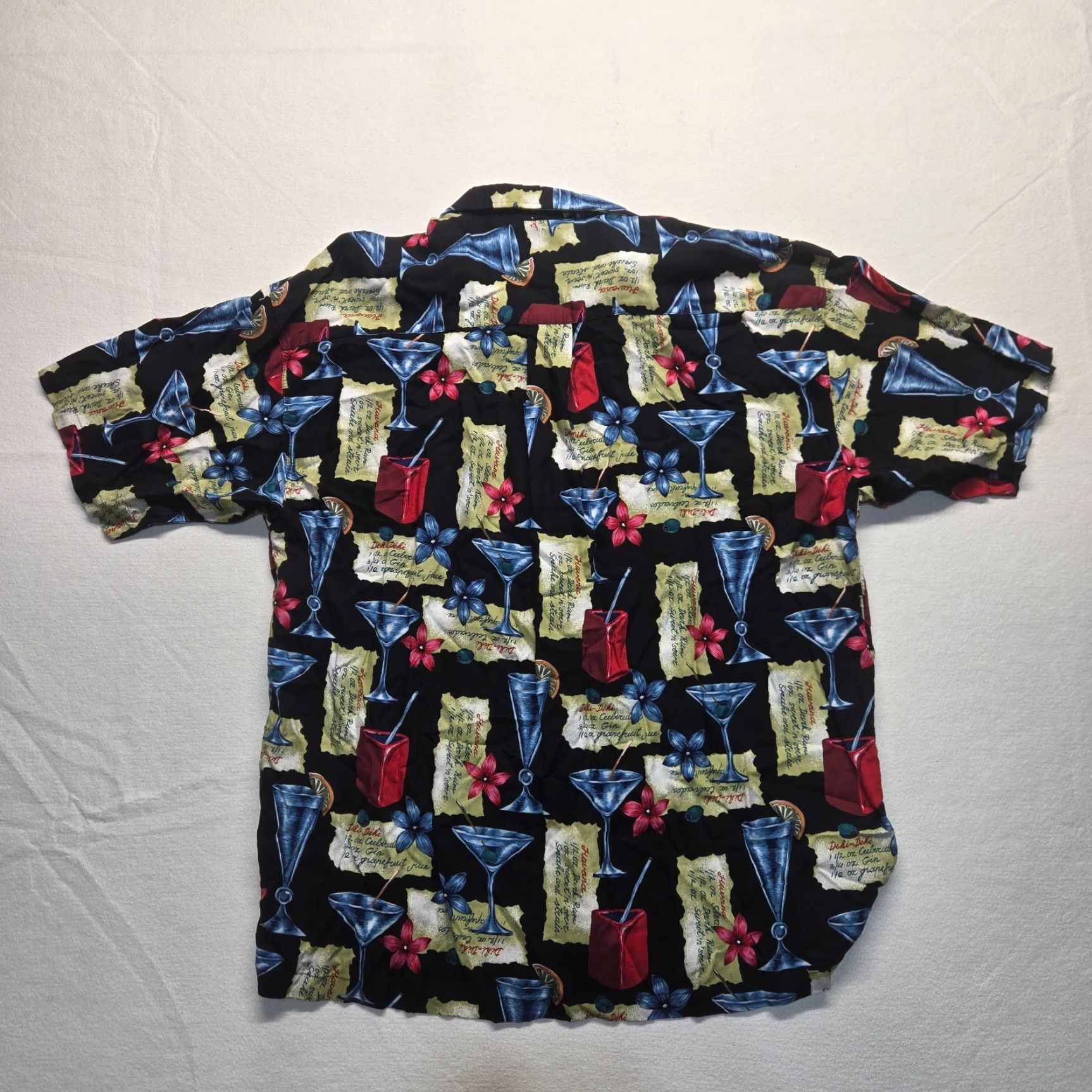 Vintage M.E. Sport Collection Black Tropical Hawaiian Button-Up Shirt Short Sleeve Adult XL Mens Size US XL / EU 56 / 4 - 7 Thumbnail