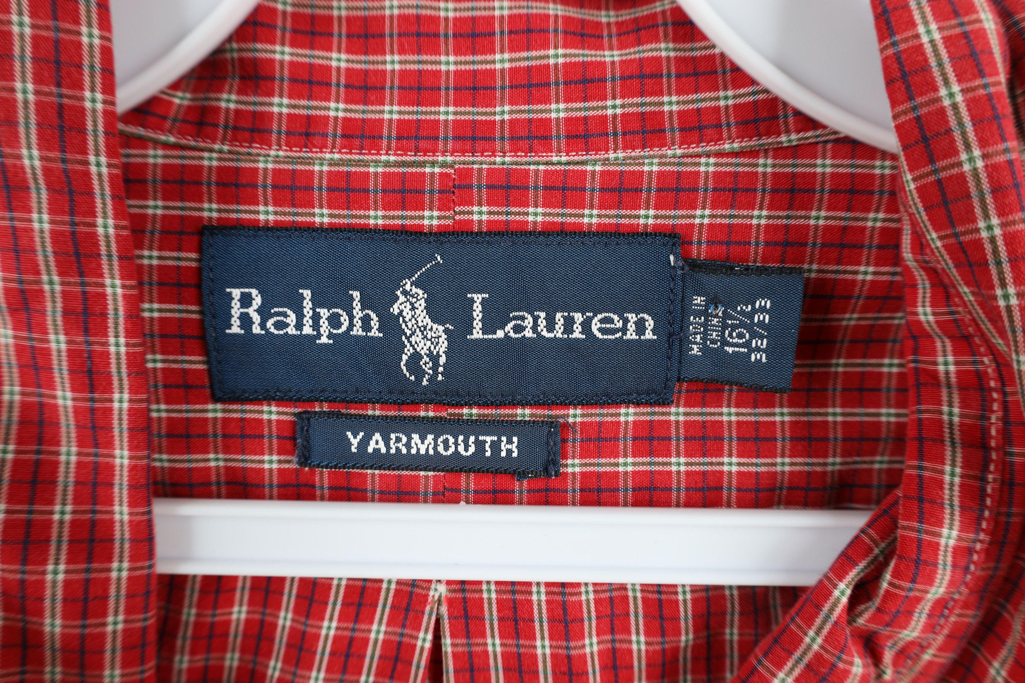 Ralph Lauren × Vintage Vintage 90s Ralph Lauren Collared Button Down Shirt Red Size US L / EU 52-54 / 3 - 5 Thumbnail