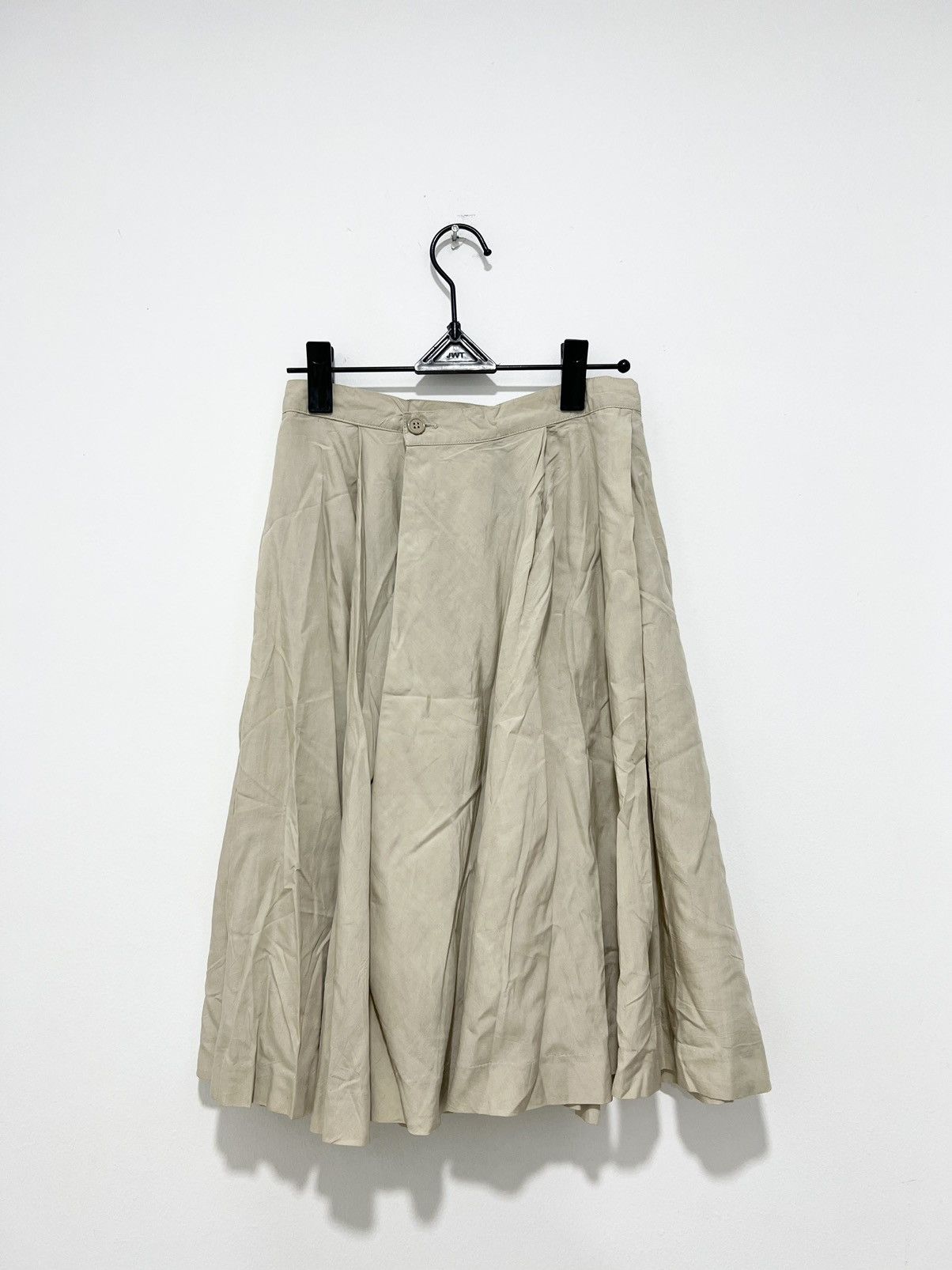 image of Yohji Yamamoto - Y’S - Pleated Skirt in Beige, Women's (Size 24)