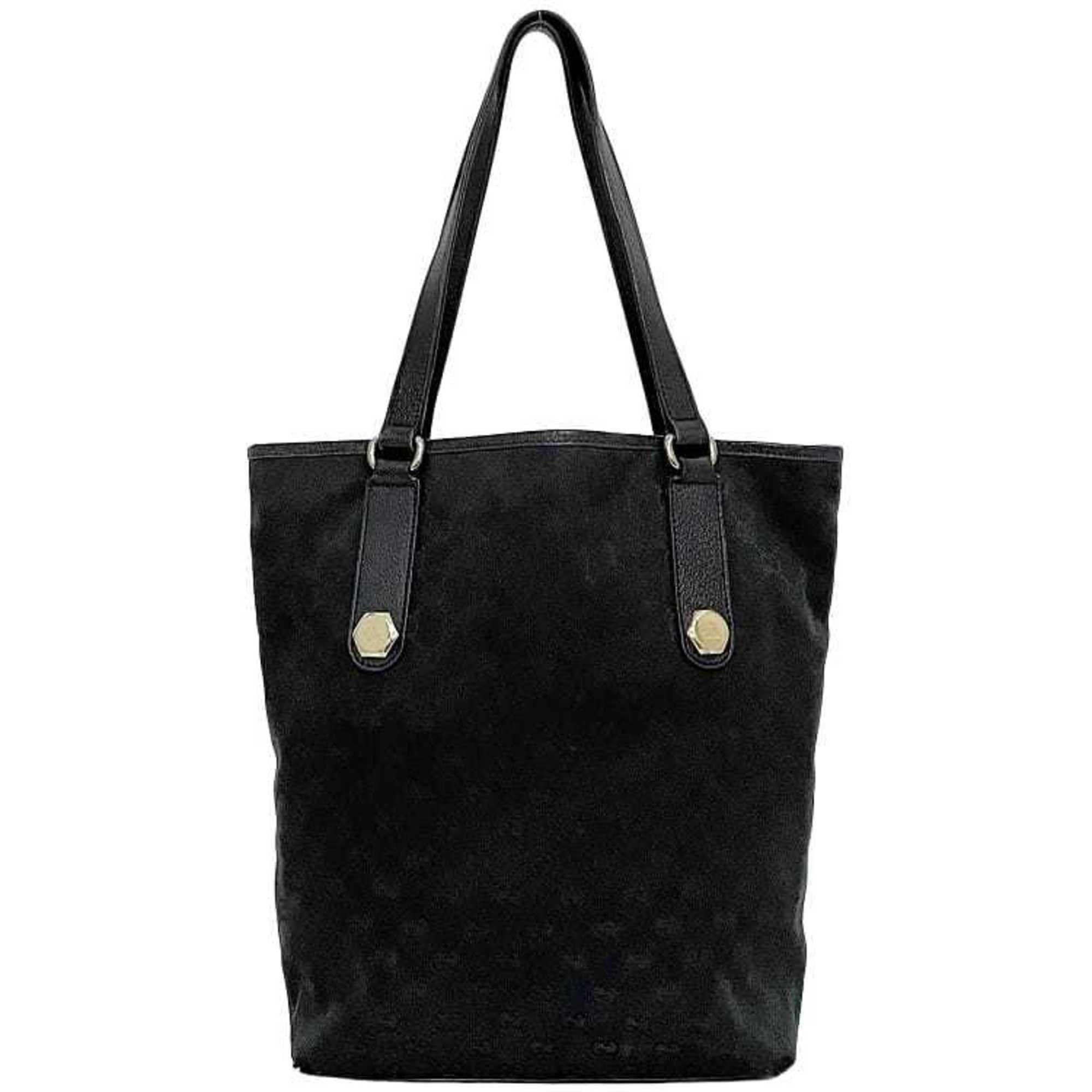 Gucci Tote Bag Ec-23221 Black GG Canvas 153009 Leather 491403 Gucci Bucket Men's Women's