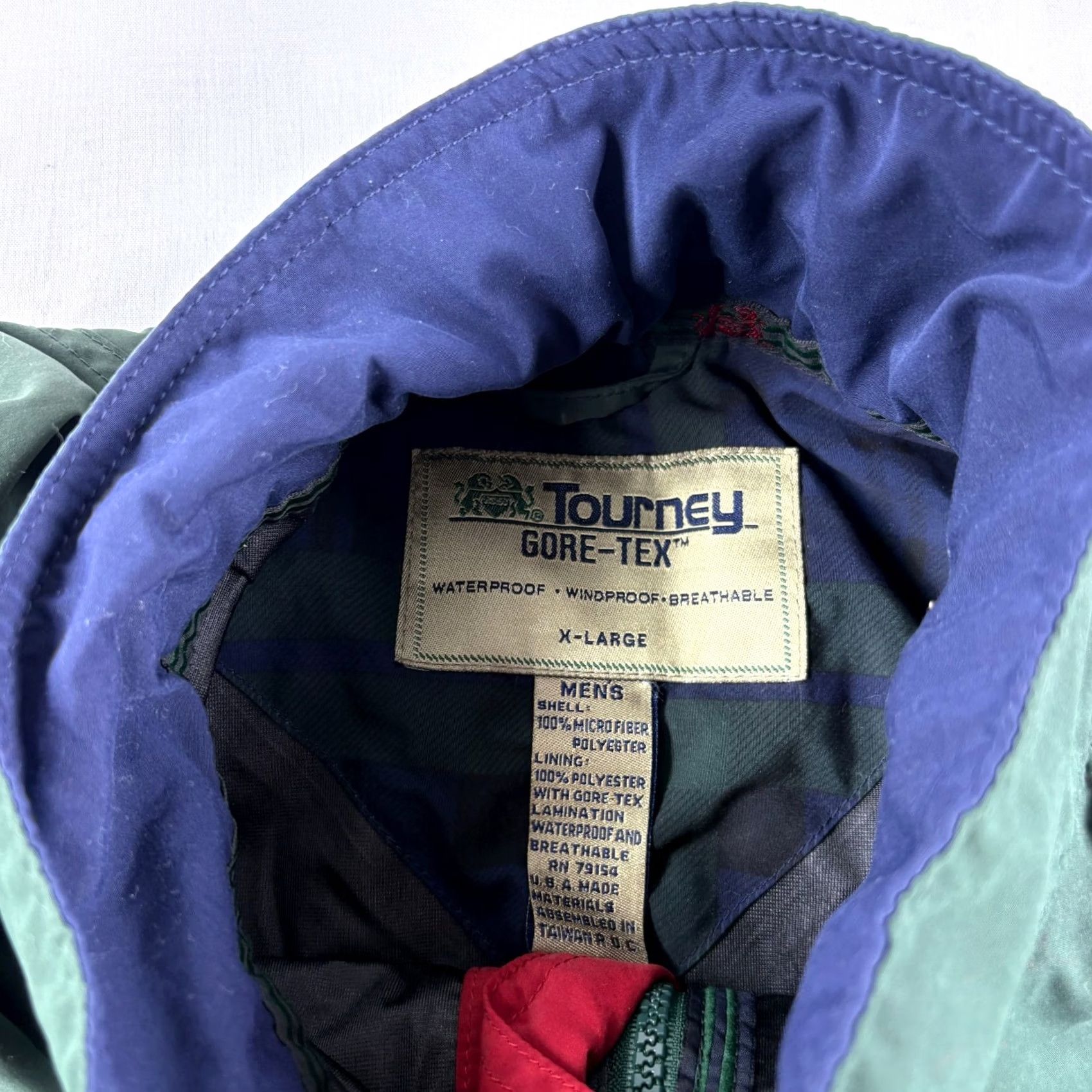 Vintage VINTAGE Tourney Jacket Mens XL Green Waterproof Windbreaker Golf Full Zip 90s Size US XL / EU 56 / 4 - 5 Thumbnail