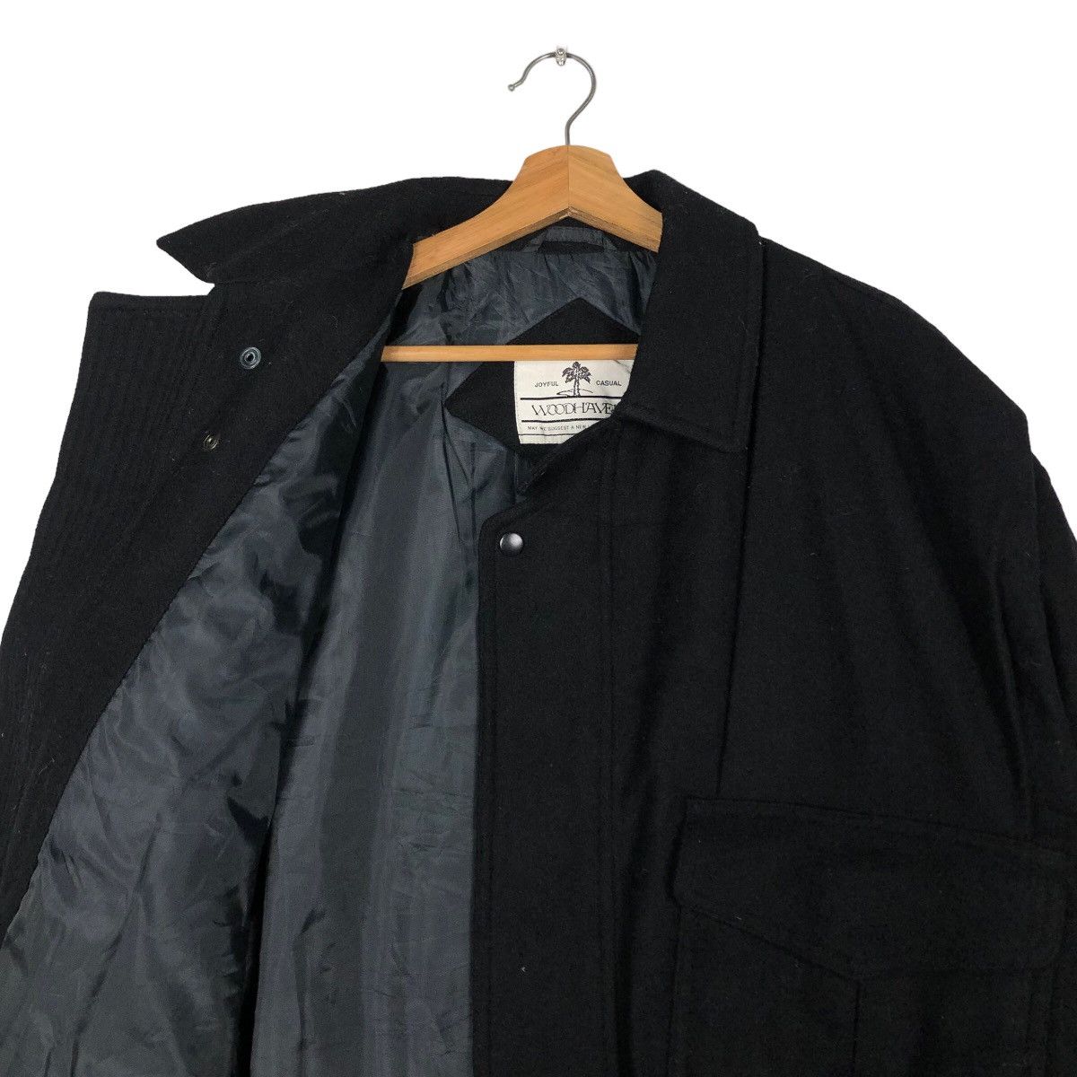 Issey Miyake 🔥Rich Black - Vintage Wool Biker Jacket Wood Heaven Japan Size US L / EU 52-54 / 3 - 12 Thumbnail