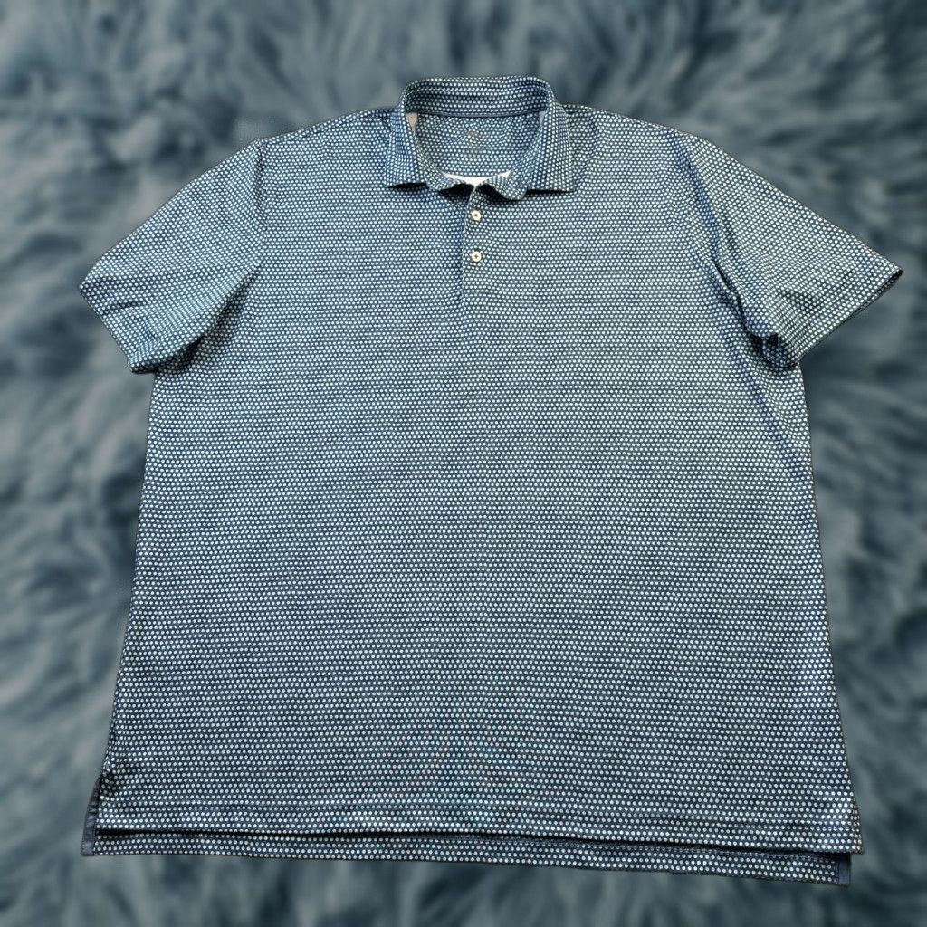 johnnie-O johnnie-O Polo Shirt Mens 2XL Blue All Over Print Golf Performance Size US XXL / EU 58 / 5 - 1 Thumbnail