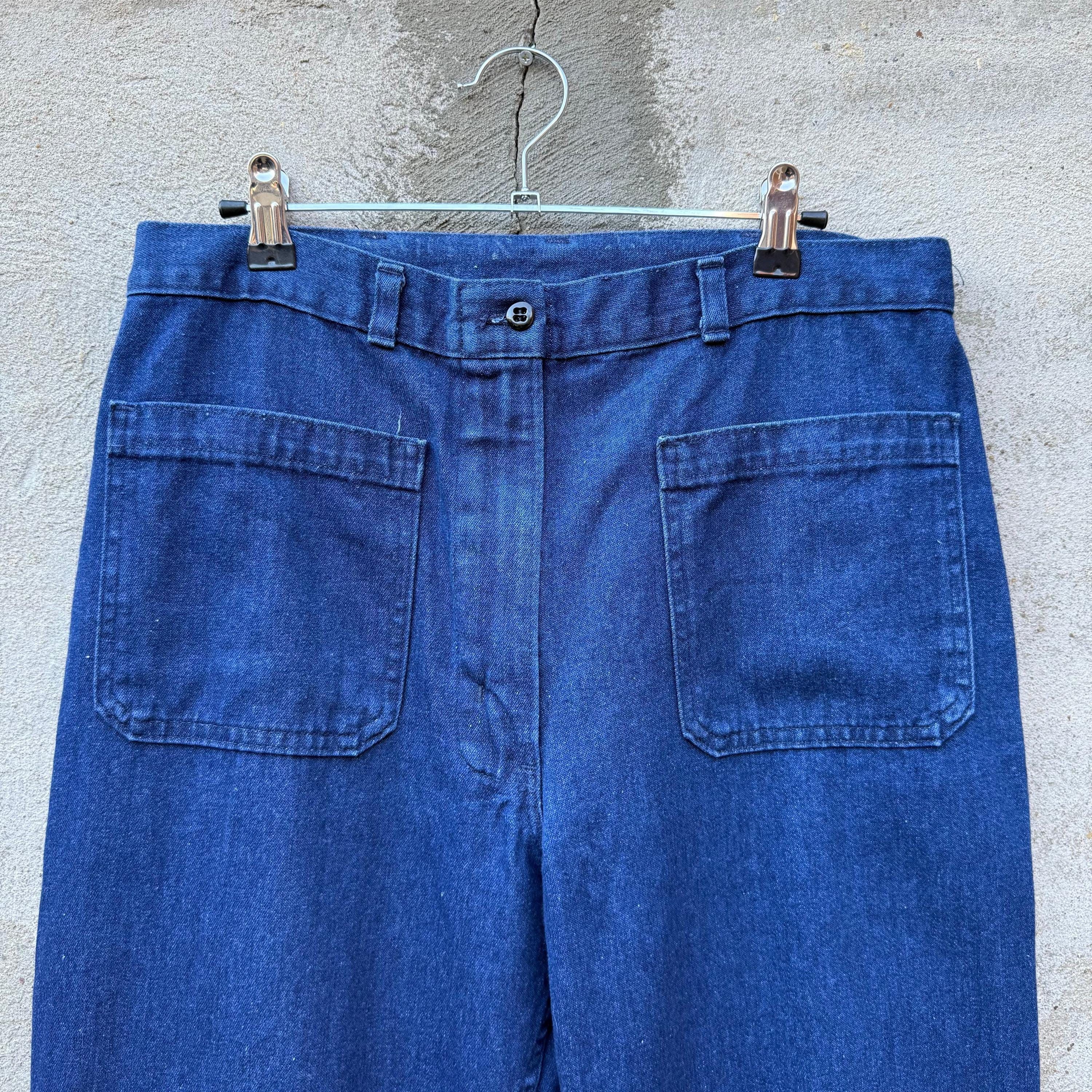 Vintage 90's US Military Women's Denim Dungaree Pants Size 31" - 4 Thumbnail