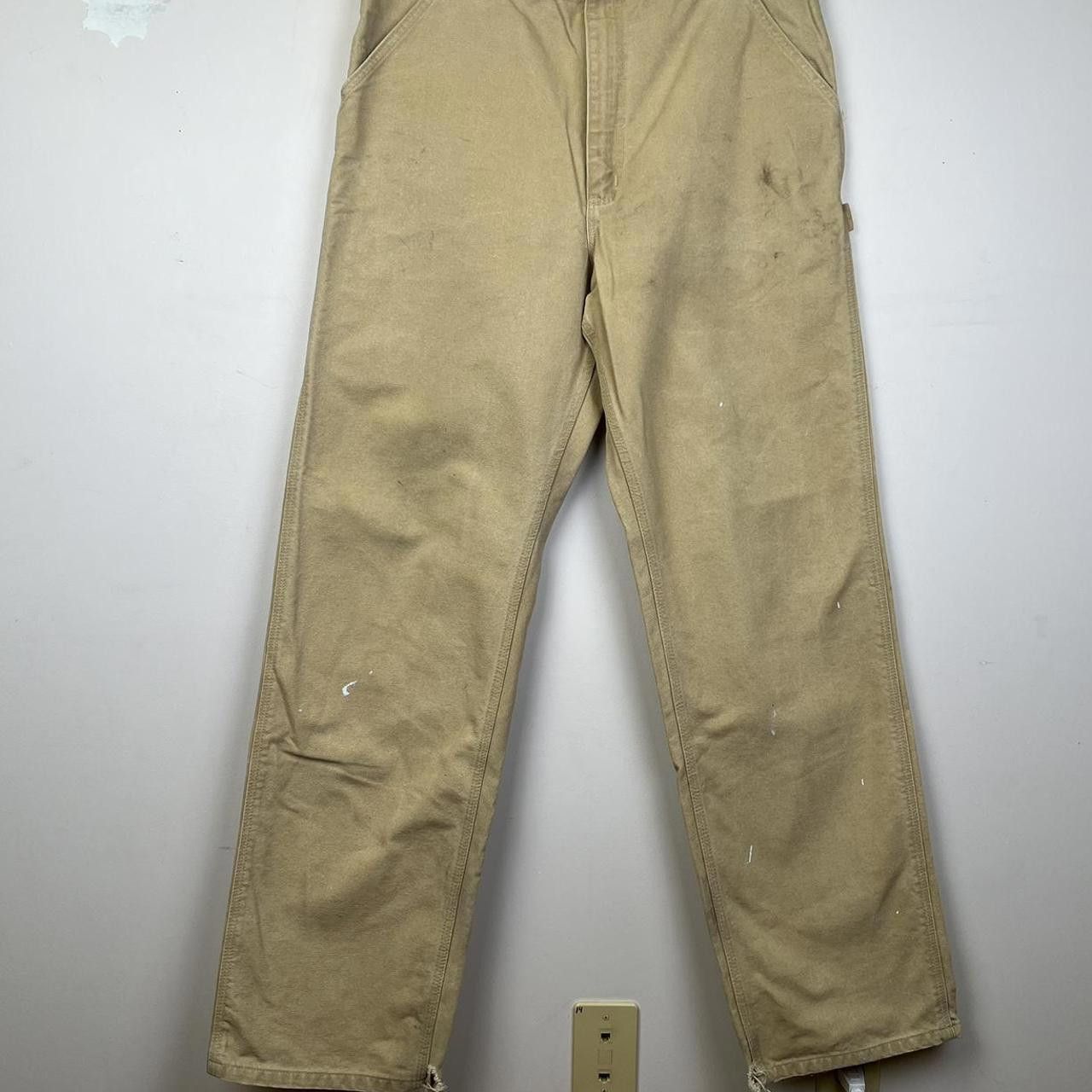 Carhartt Carhartt Men's Beige Work Pants 00s Size US 36 / EU 52 - 2 Thumbnail