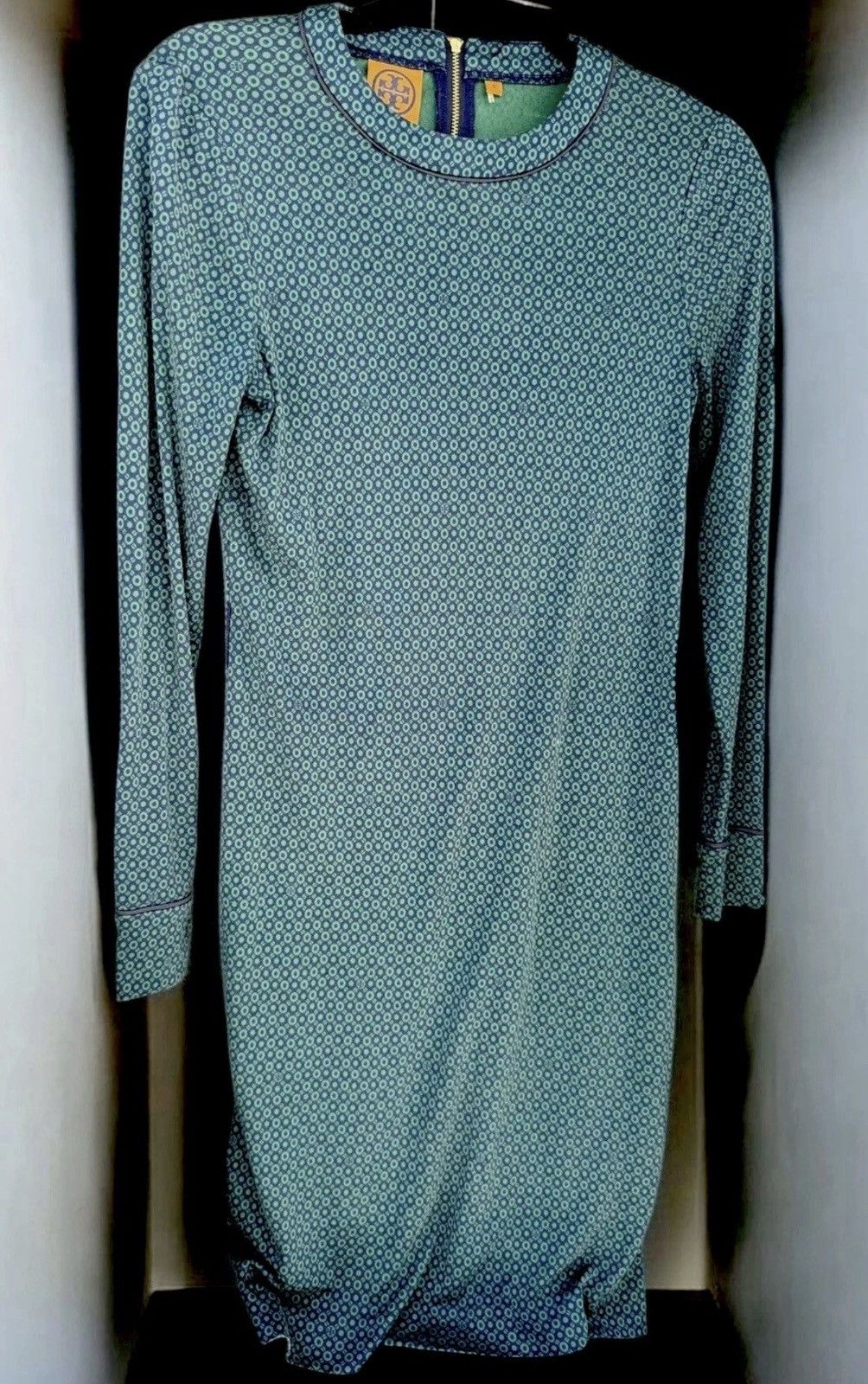 Tory Burch Tory Burch Silk Jersey Sheath Dress Long Sleeve, Size S Size S / US 4 / IT 40 - 9 Thumbnail