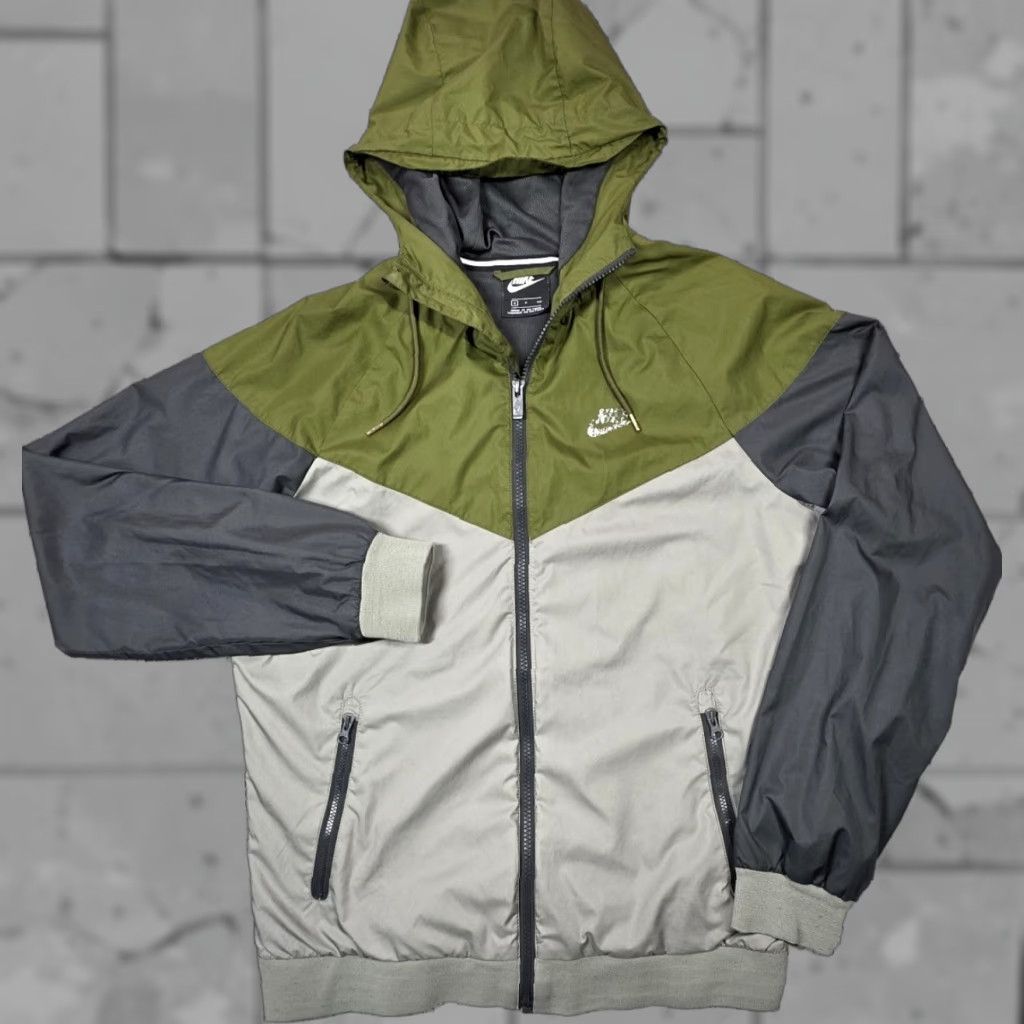 Nike Nike WindRunner Jacket Mens S Green Colorblock Hooded Full Zip Logo Size US S / EU 44-46 / 1 - 1 Thumbnail