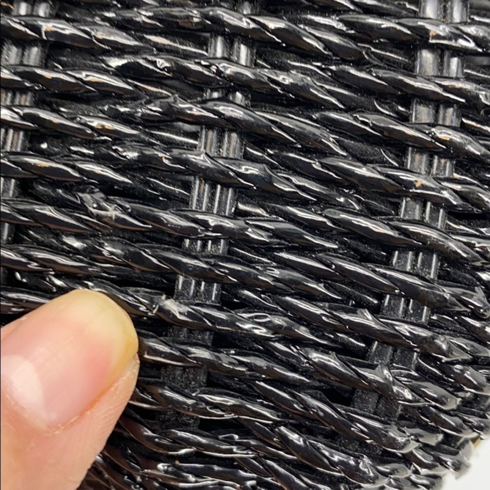 Vintage Vintage Geni made in Hong Kong black basket weave bag Size ONE SIZE - 9 Thumbnail