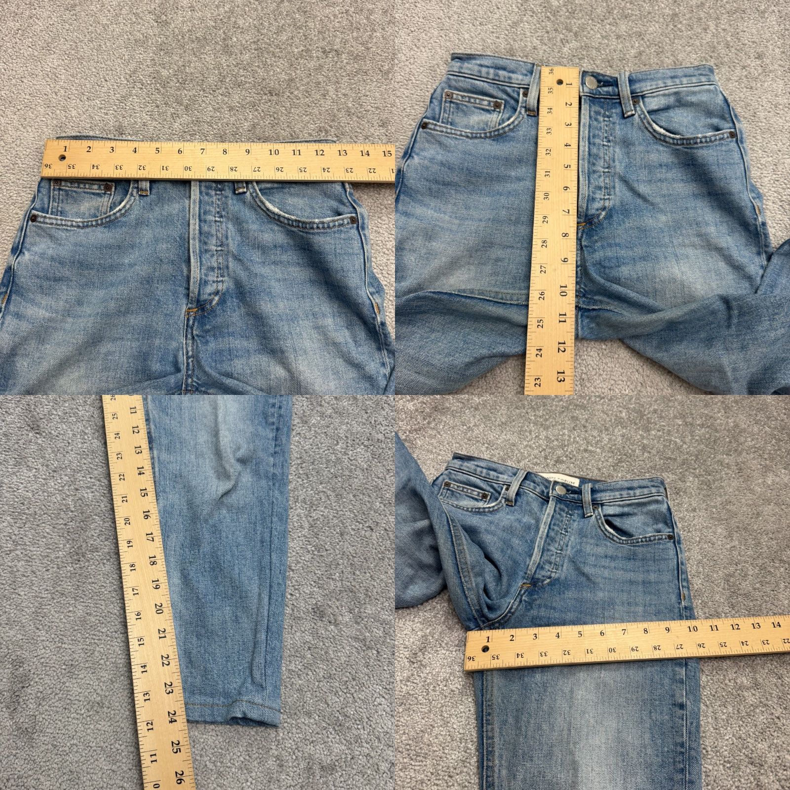 Vintage Denim Forum The Yoko High Rise slim fit Button Fly Jeans Womens 25 Blue Size 42" / US 20 - 9 Thumbnail