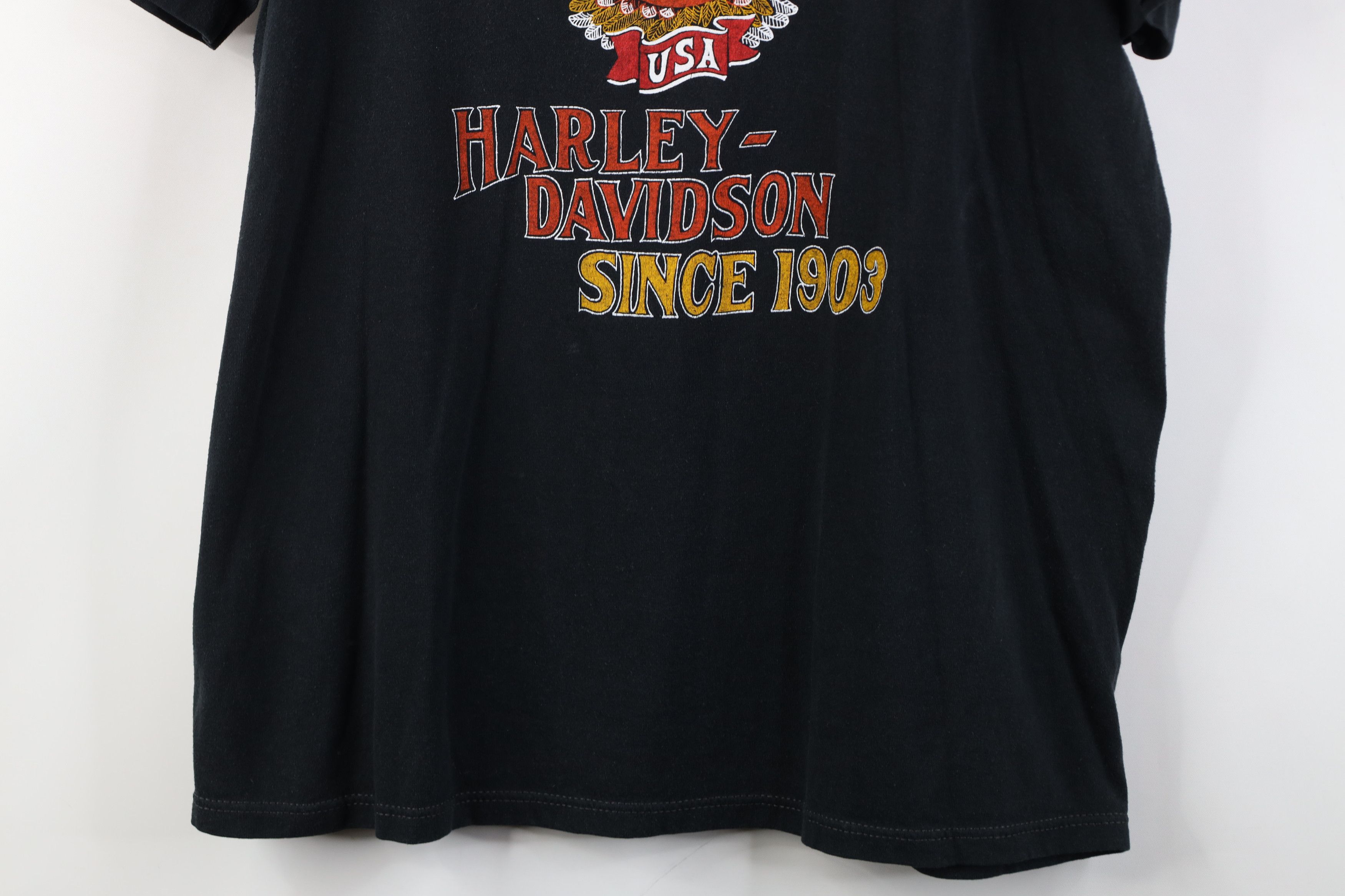 Harley Davidson Vintage 80s Harley Davidson Brooklyn New York T-Shirt USA Size US L / EU 52-54 / 3 - 3 Thumbnail