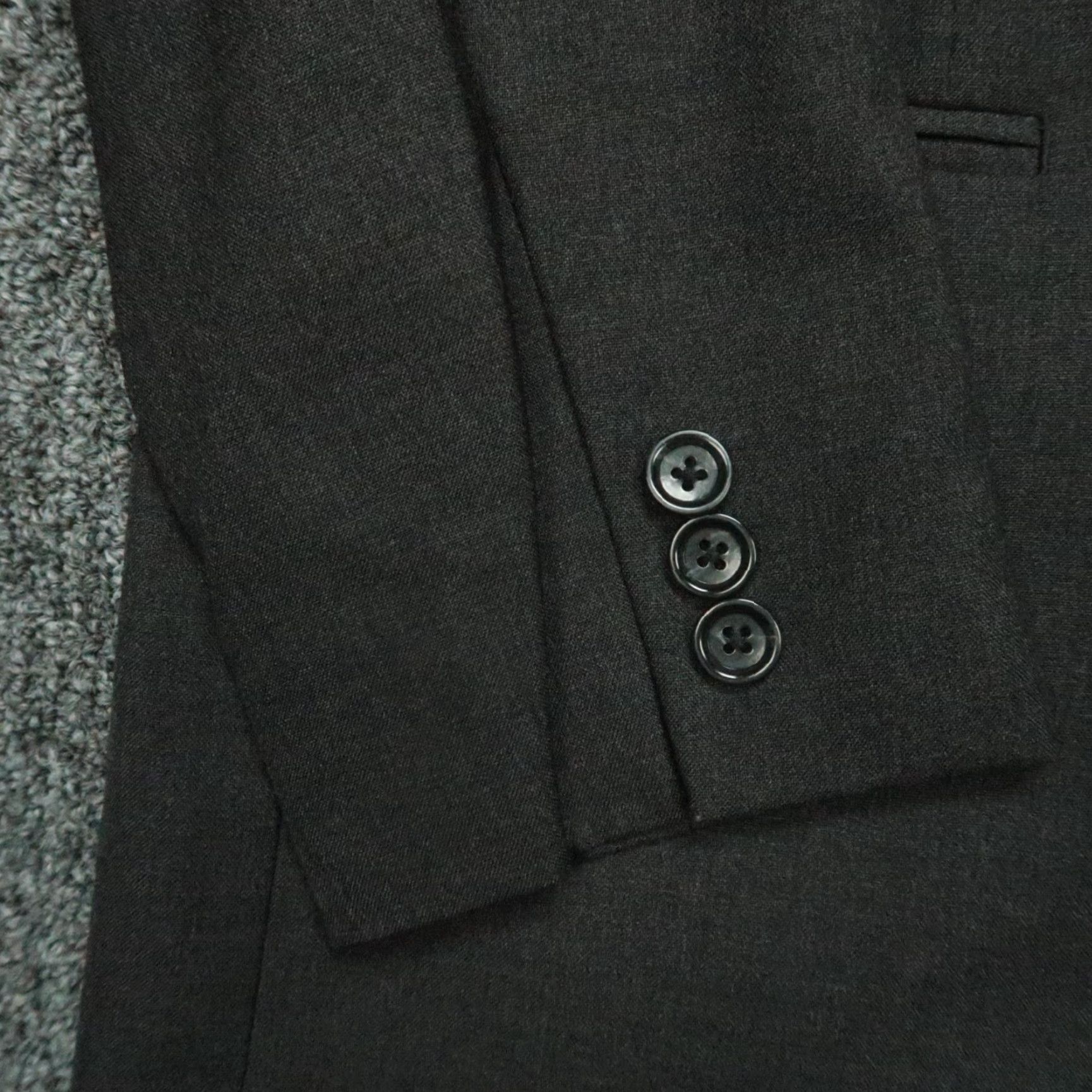 J.Crew J.CREW Blazer Mens Large 40S Gray Wool Notch Lapel 2 Piece Vintage No Short Front Two-Button Solid Size 40R - 4 Thumbnail