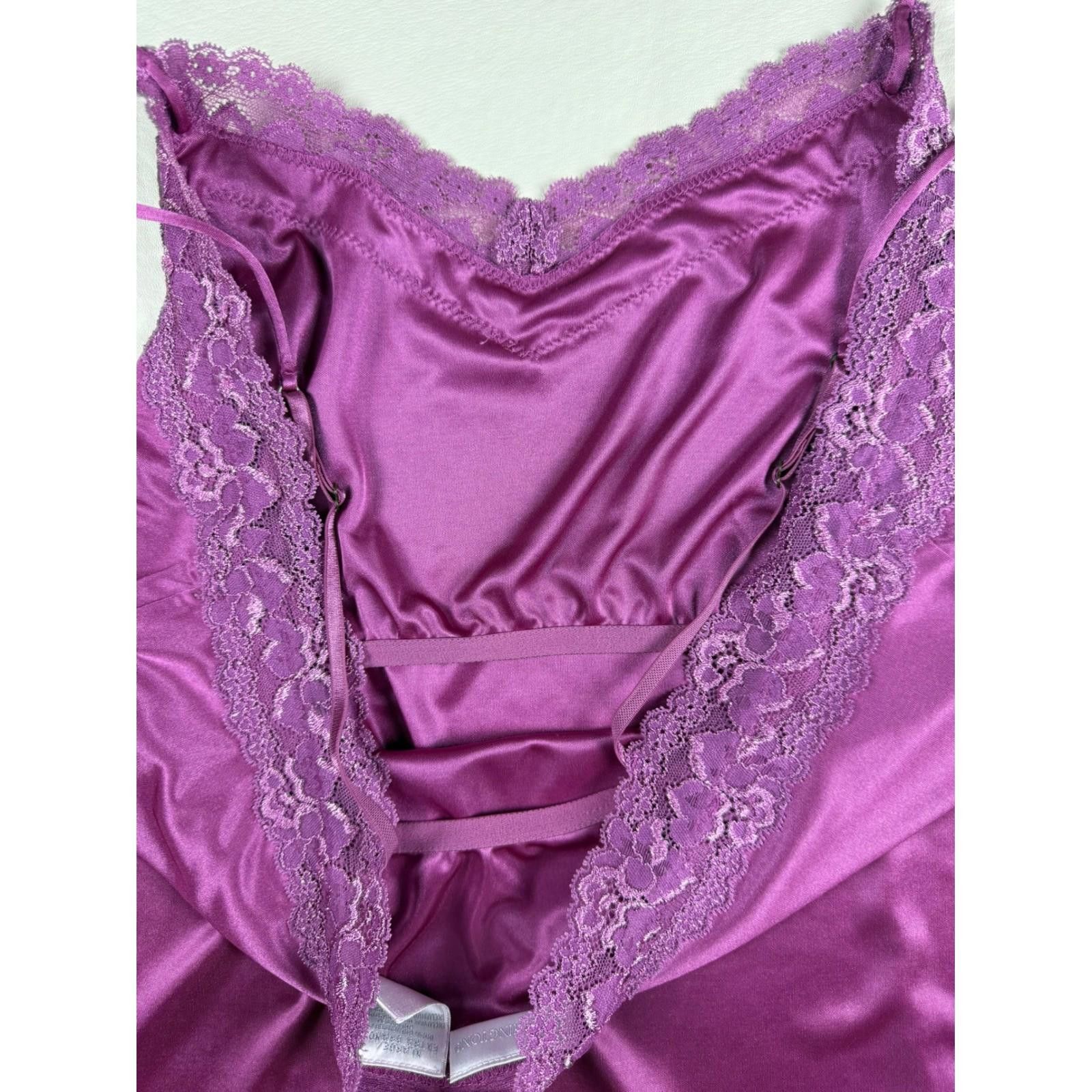 Worthington Worthington Purple Satin Lace Trim Camisole Top XL Y2K Fairy Size ONE SIZE - 8 Thumbnail