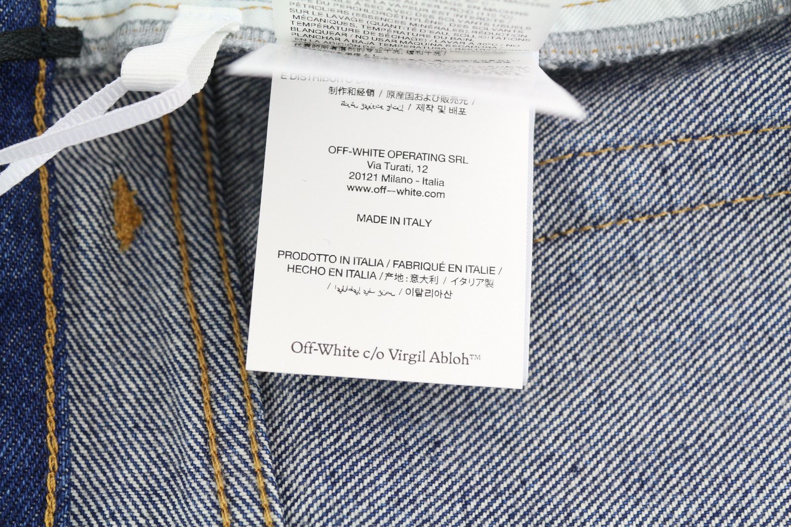 Off-White ARR SKATE W32 Washed Blue Regular Button Fly 84395 Size US 32 / EU 48 - 8 Thumbnail